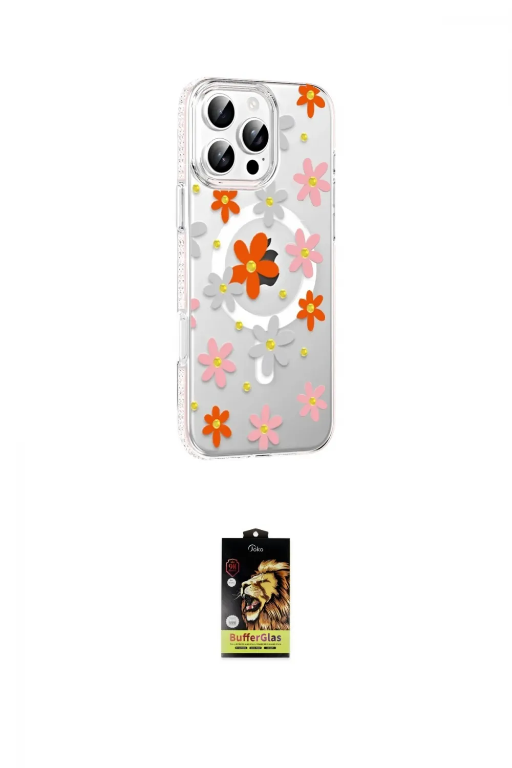 ieg™ iPhone 16 Pro Max Kılıf Yörünge Işık Prime - Siyah Buffer Cam Ekran Koruyucu