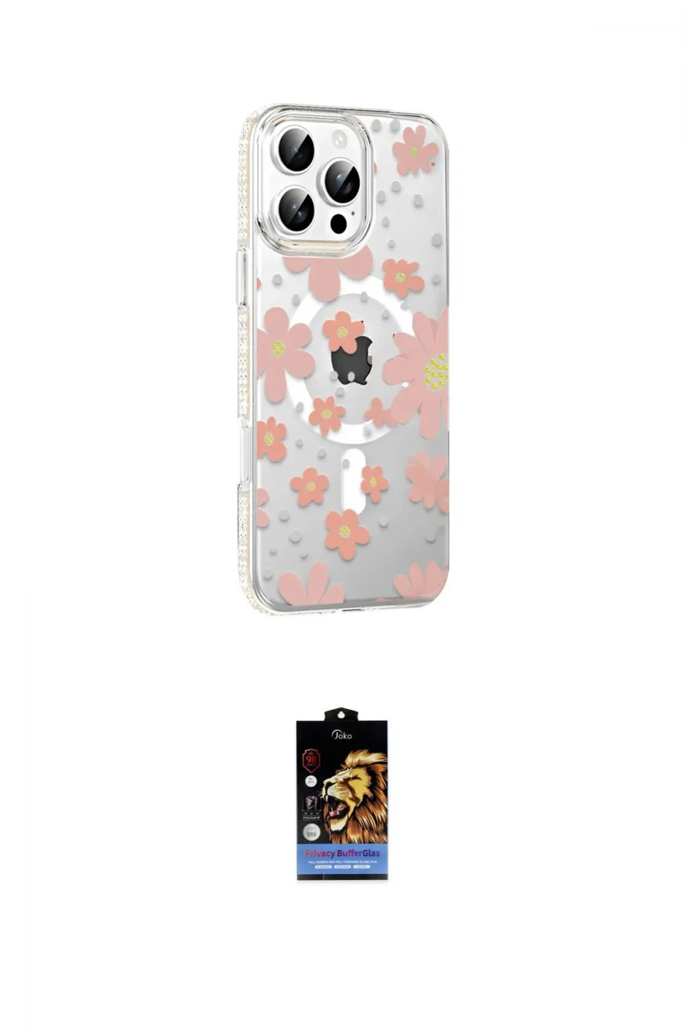 ieg™ iPhone 16 Pro Max Kılıf Yörünge Işık Prime - Siyah Buffer Hayalet Cam Ekran Koruyucu