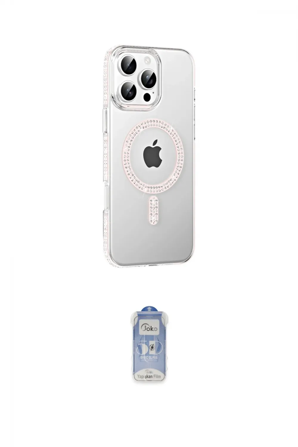ieg™ iPhone 16 Pro Max Kılıf Yörünge Koleksiyonu - Siyah Joko Magic 5D Cam