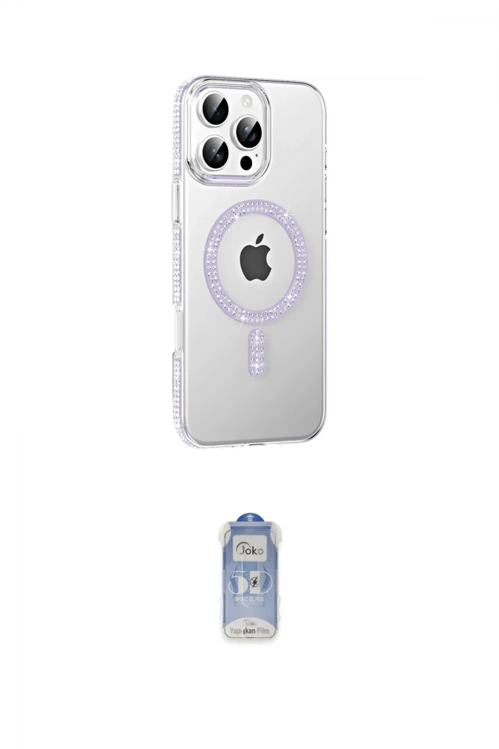 ieg™ iPhone 16 Pro Max Kılıf Yörünge Koleksiyonu - Siyah Joko Magic 5D Cam