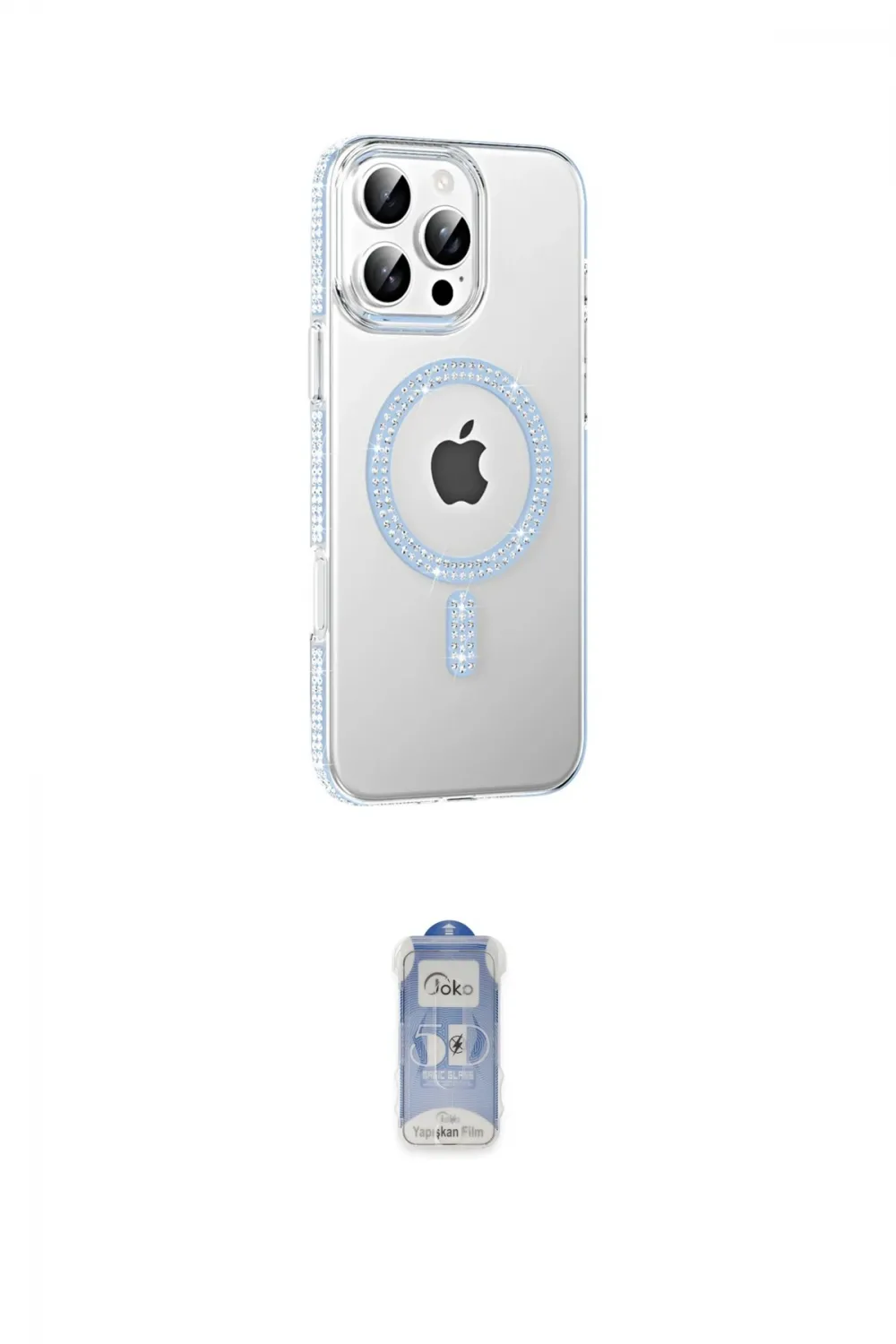 ieg™ iPhone 16 Pro Max Kılıf Yörünge Koleksiyonu - Siyah Joko Magic 5D Cam