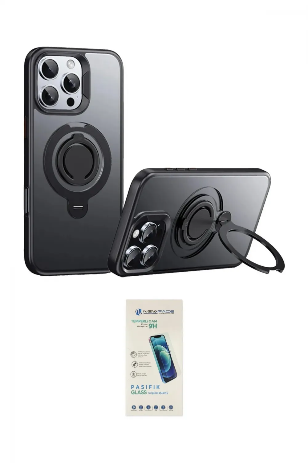 ieg™ iPhone 16 Pro Max Kılıf Zirve Çizgi Prime - Şeffaf Pasifik Cam Ekran Koruyucu