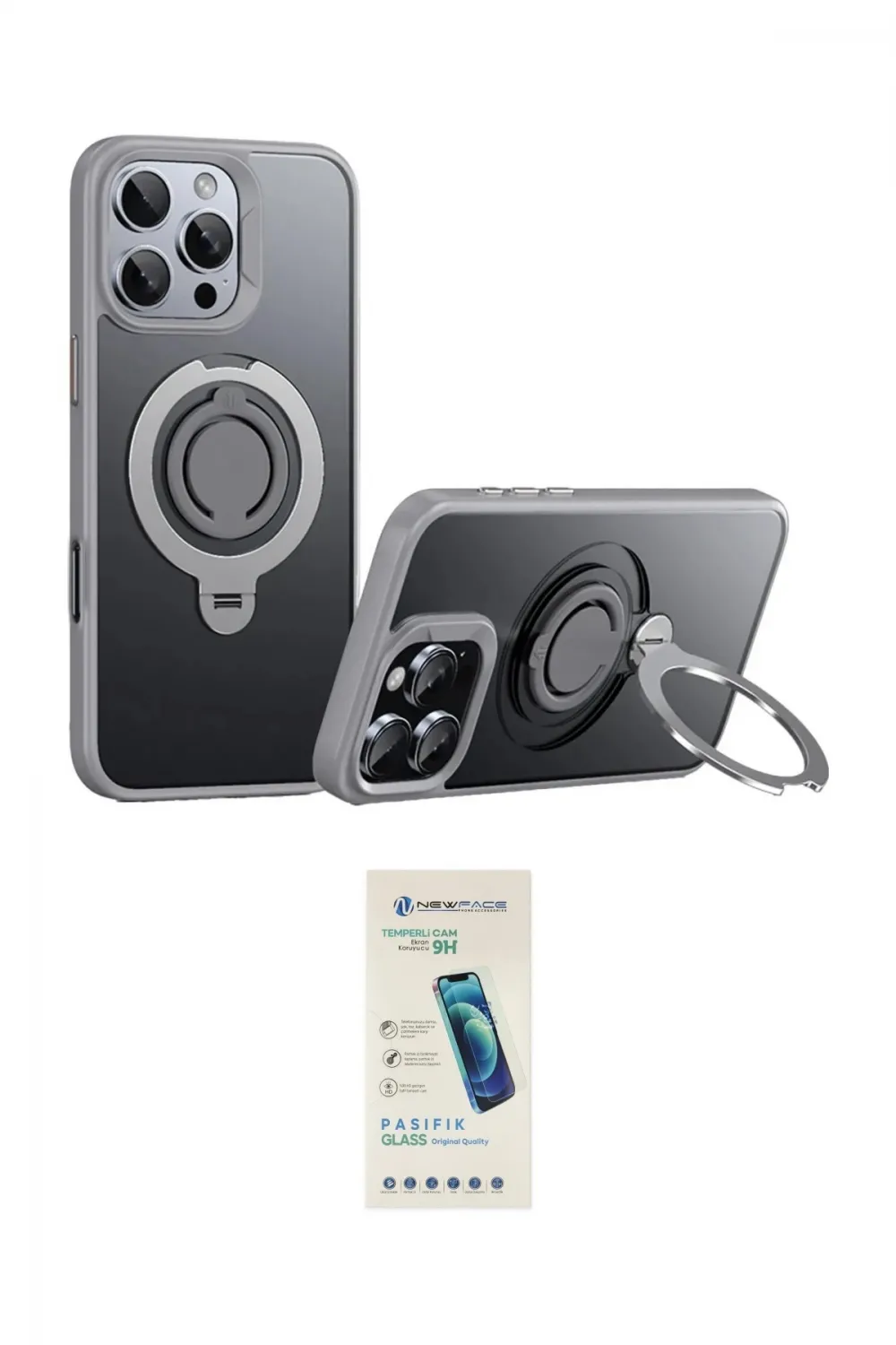 ieg™ iPhone 16 Pro Max Kılıf Zirve Çizgi Prime - Şeffaf Pasifik Cam Ekran Koruyucu