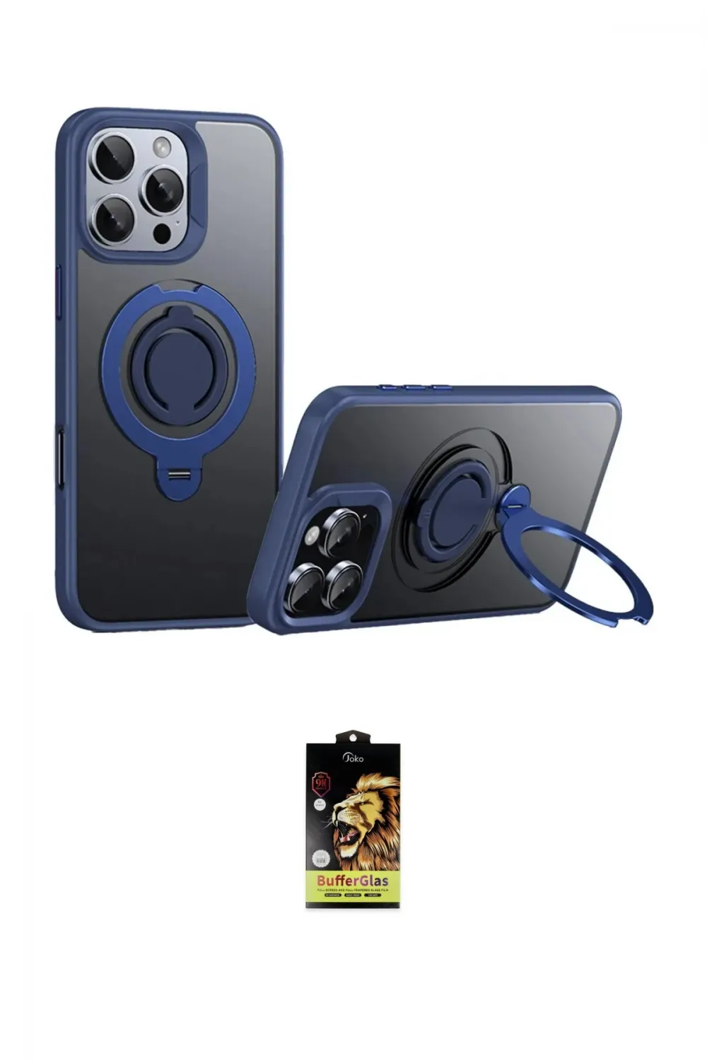 ieg™ iPhone 16 Pro Max Kılıf Zirve Çizgi Prime - Siyah Buffer Cam Ekran Koruyucu