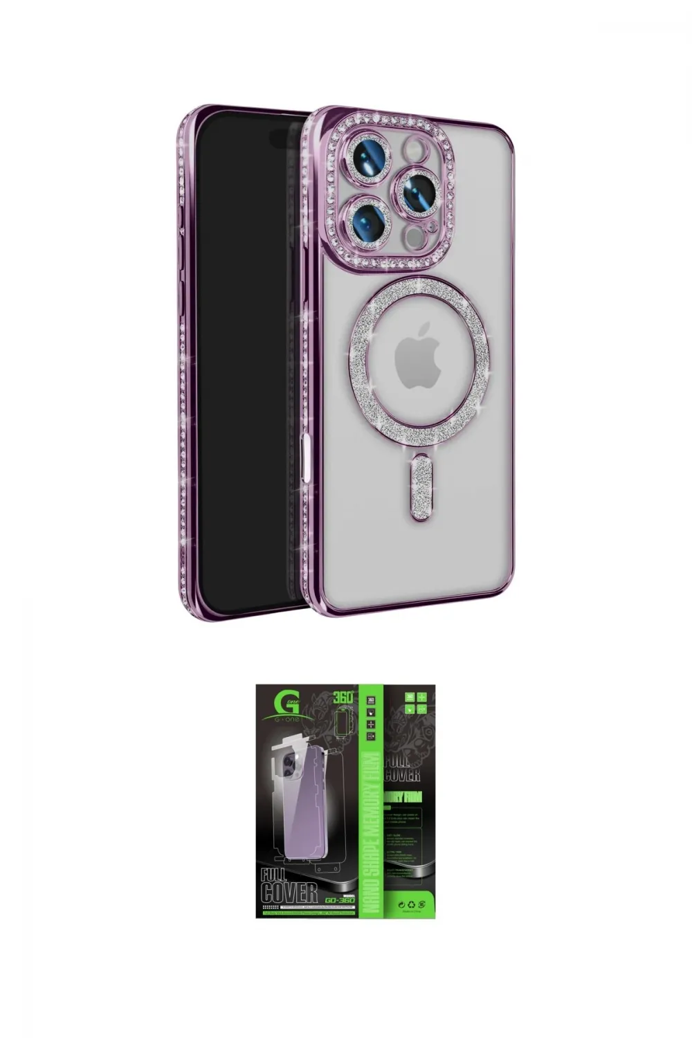ieg™ iPhone 16 Pro Max Kılıf Zirve Doku Prime - Şeffaf 360 Full Body Arka Koruyucu