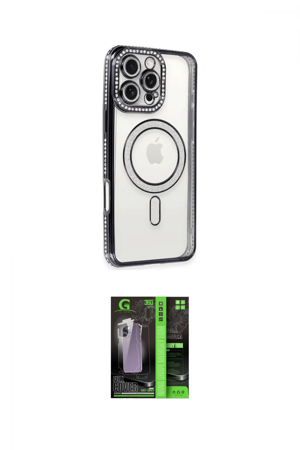 ieg™ iPhone 16 Pro Max Kılıf Zirve Doku Prime - Şeffaf 360 Full Body Arka Koruyucu