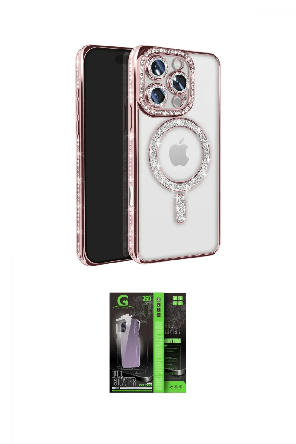 ieg™ iPhone 16 Pro Max Kılıf Zirve Doku Prime - Şeffaf 360 Full Body Arka Koruyucu
