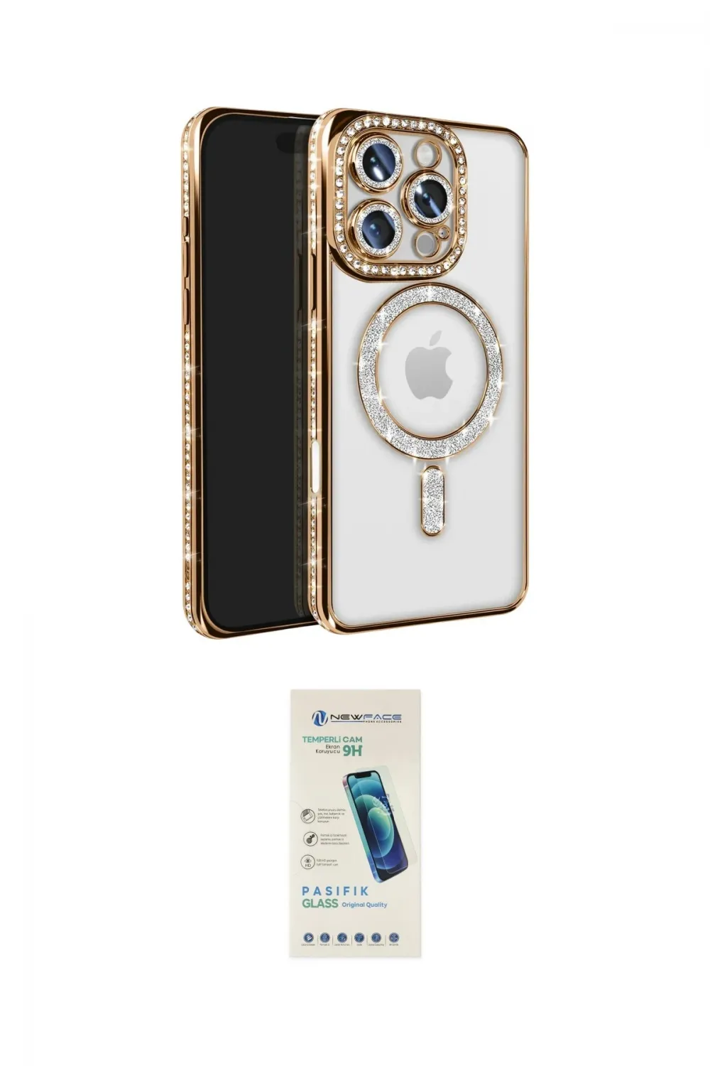 ieg™ iPhone 16 Pro Max Kılıf Zirve Doku Prime - Şeffaf Pasifik Cam Ekran Koruyucu