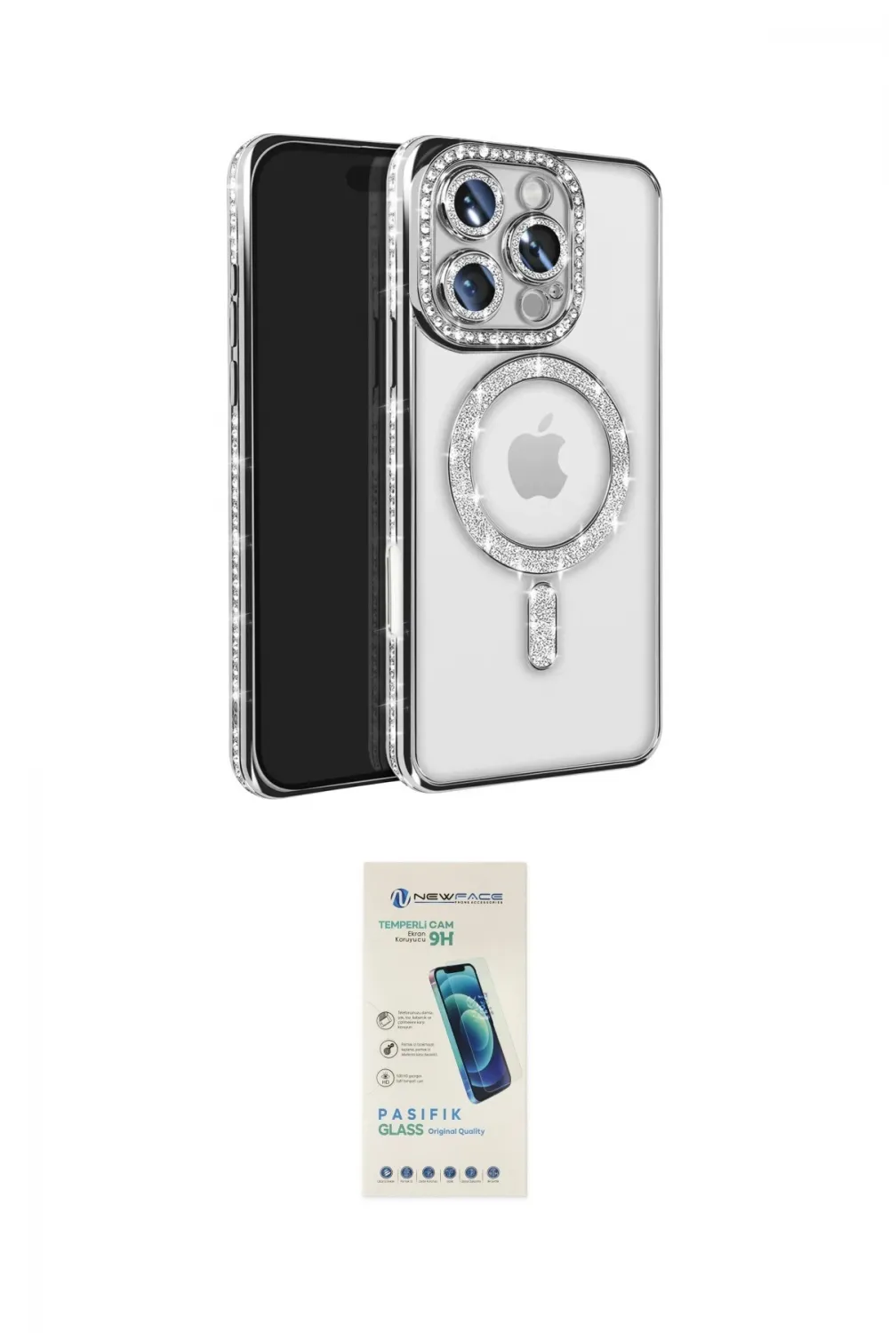 ieg™ iPhone 16 Pro Max Kılıf Zirve Doku Prime - Şeffaf Pasifik Cam Ekran Koruyucu