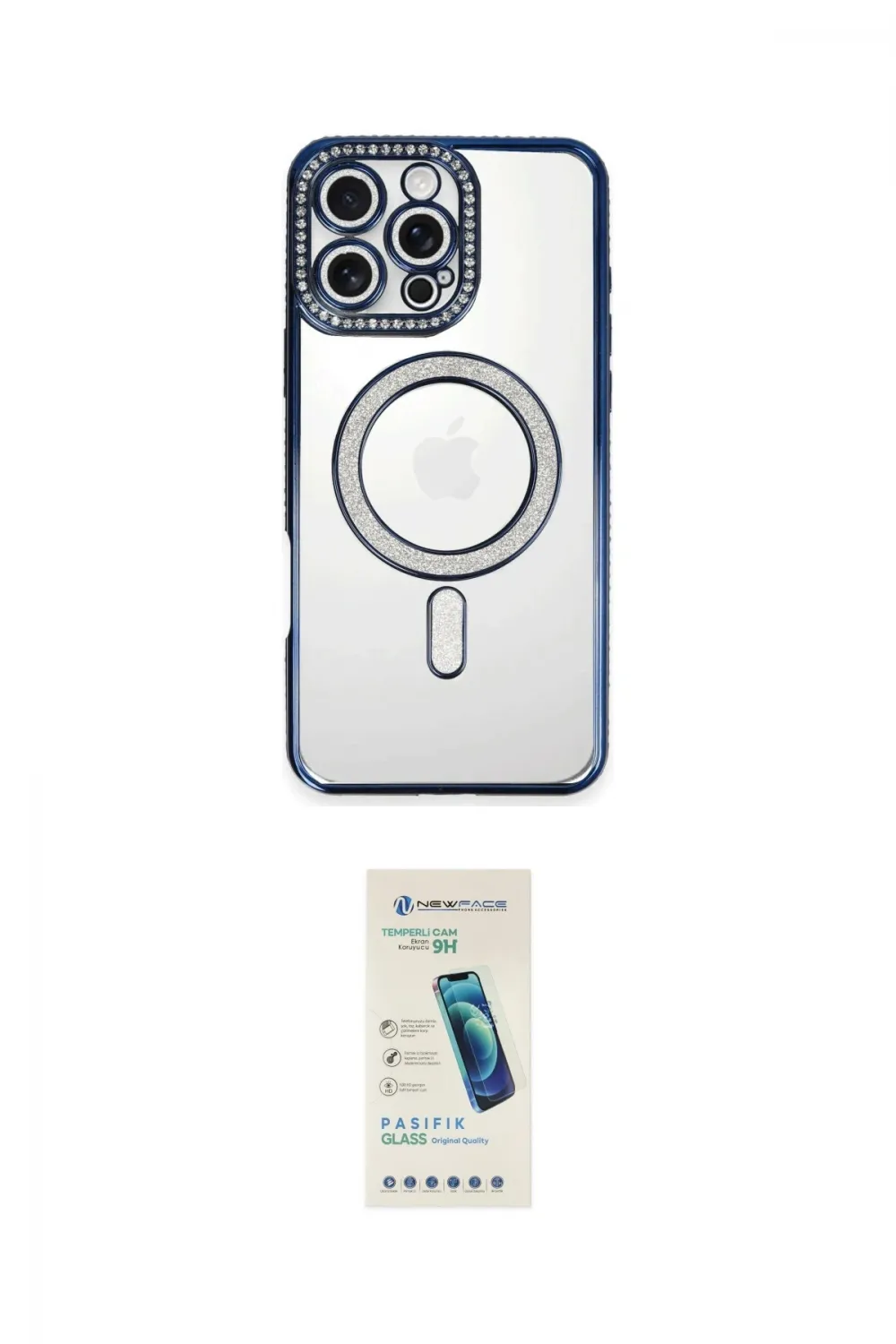 ieg™ iPhone 16 Pro Max Kılıf Zirve Doku Prime - Şeffaf Pasifik Cam Ekran Koruyucu