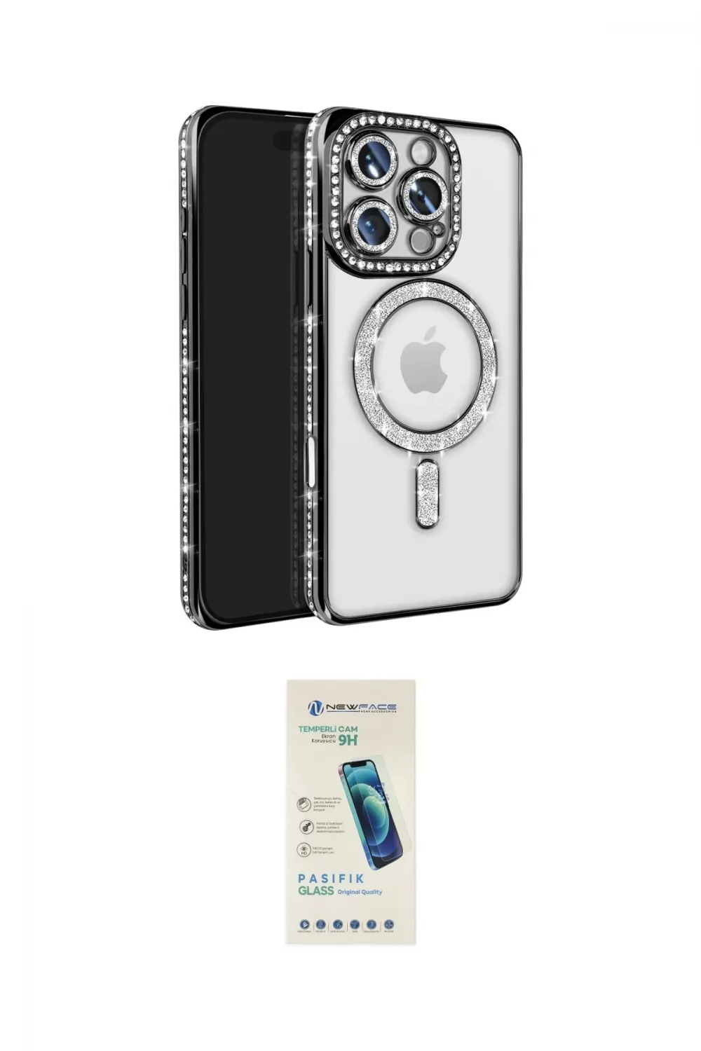 ieg™ iPhone 16 Pro Max Kılıf Zirve Doku Prime - Şeffaf Pasifik Cam Ekran Koruyucu