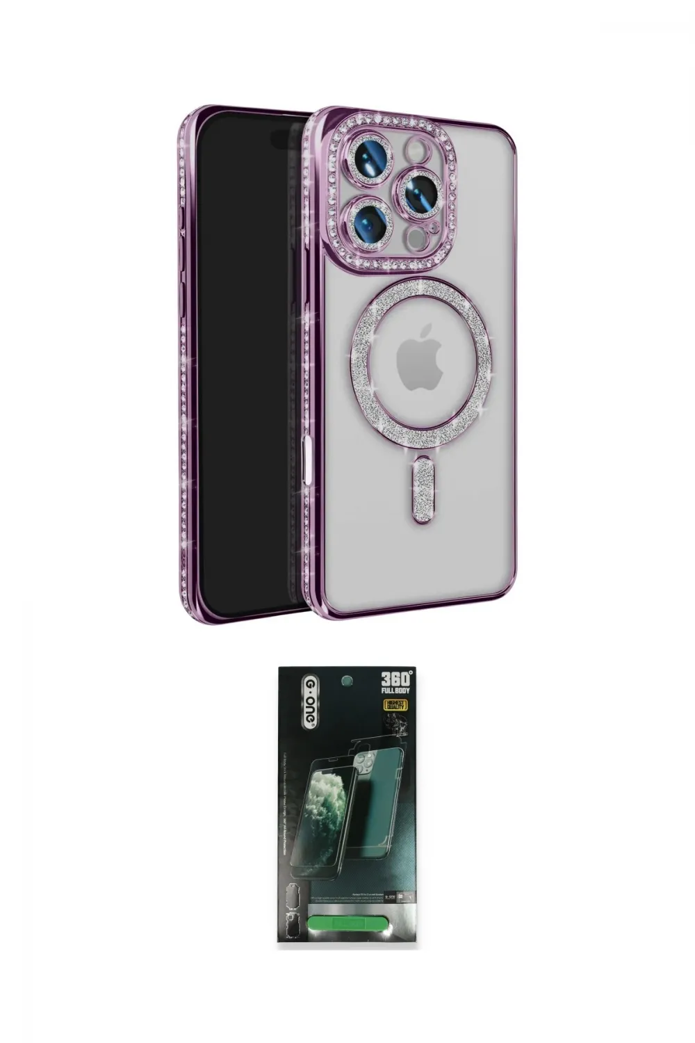 ieg™ iPhone 16 Pro Max Kılıf Zirve Doku Prime - Siyah 360 Mat Full Body Arka Koruyucu