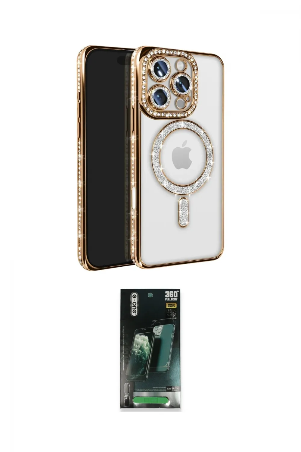 ieg™ iPhone 16 Pro Max Kılıf Zirve Doku Prime - Siyah 360 Mat Full Body Arka Koruyucu
