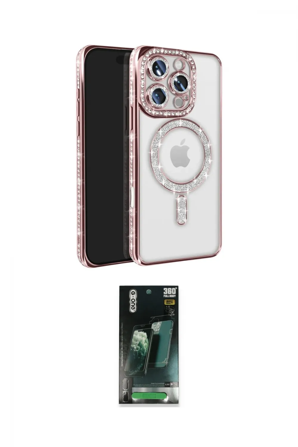 ieg™ iPhone 16 Pro Max Kılıf Zirve Doku Prime - Siyah 360 Mat Full Body Arka Koruyucu