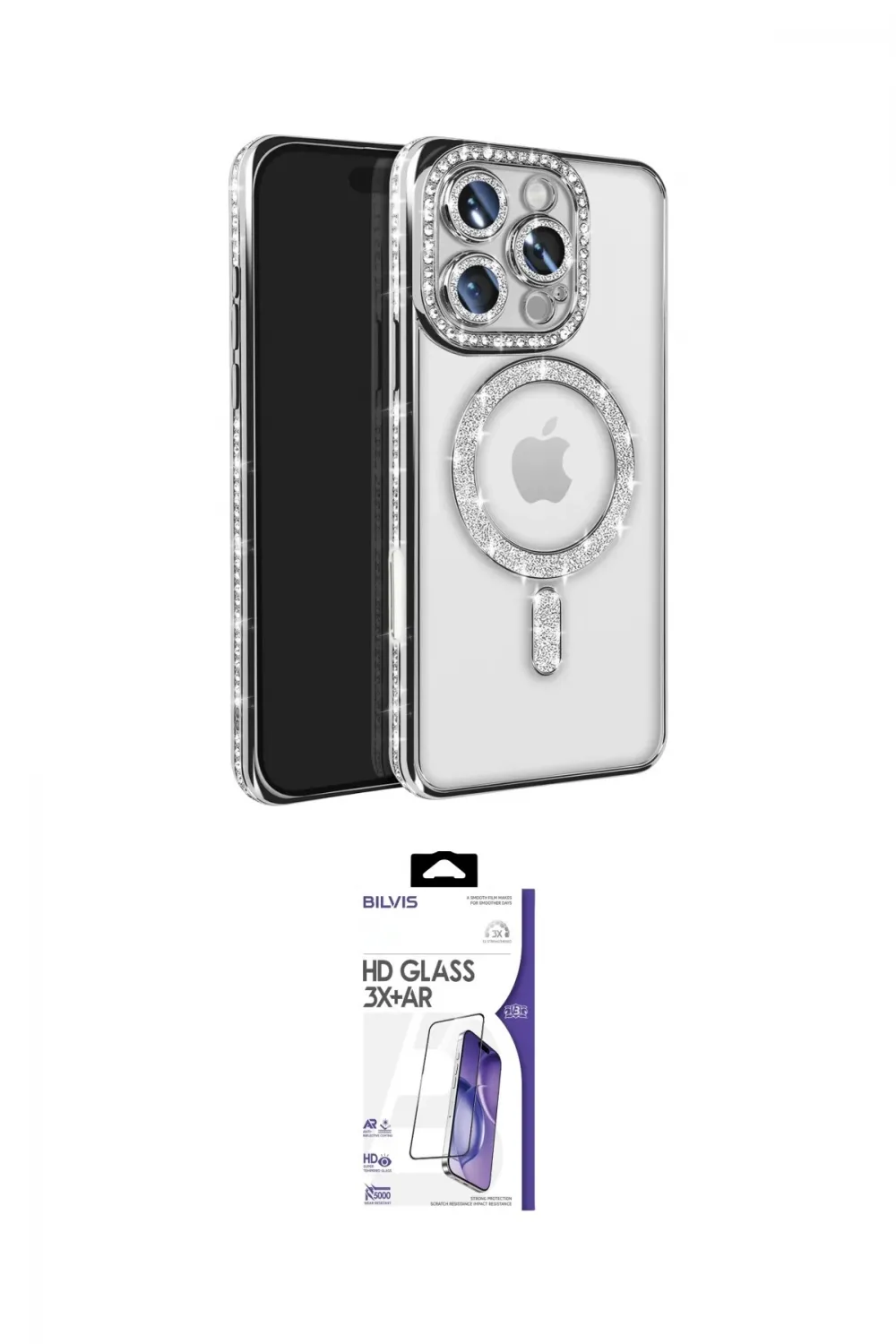 ieg™ iPhone 16 Pro Max Kılıf Zirve Doku Prime - Siyah Bilvis 3X AR HD Cam Ekran Koruyucu
