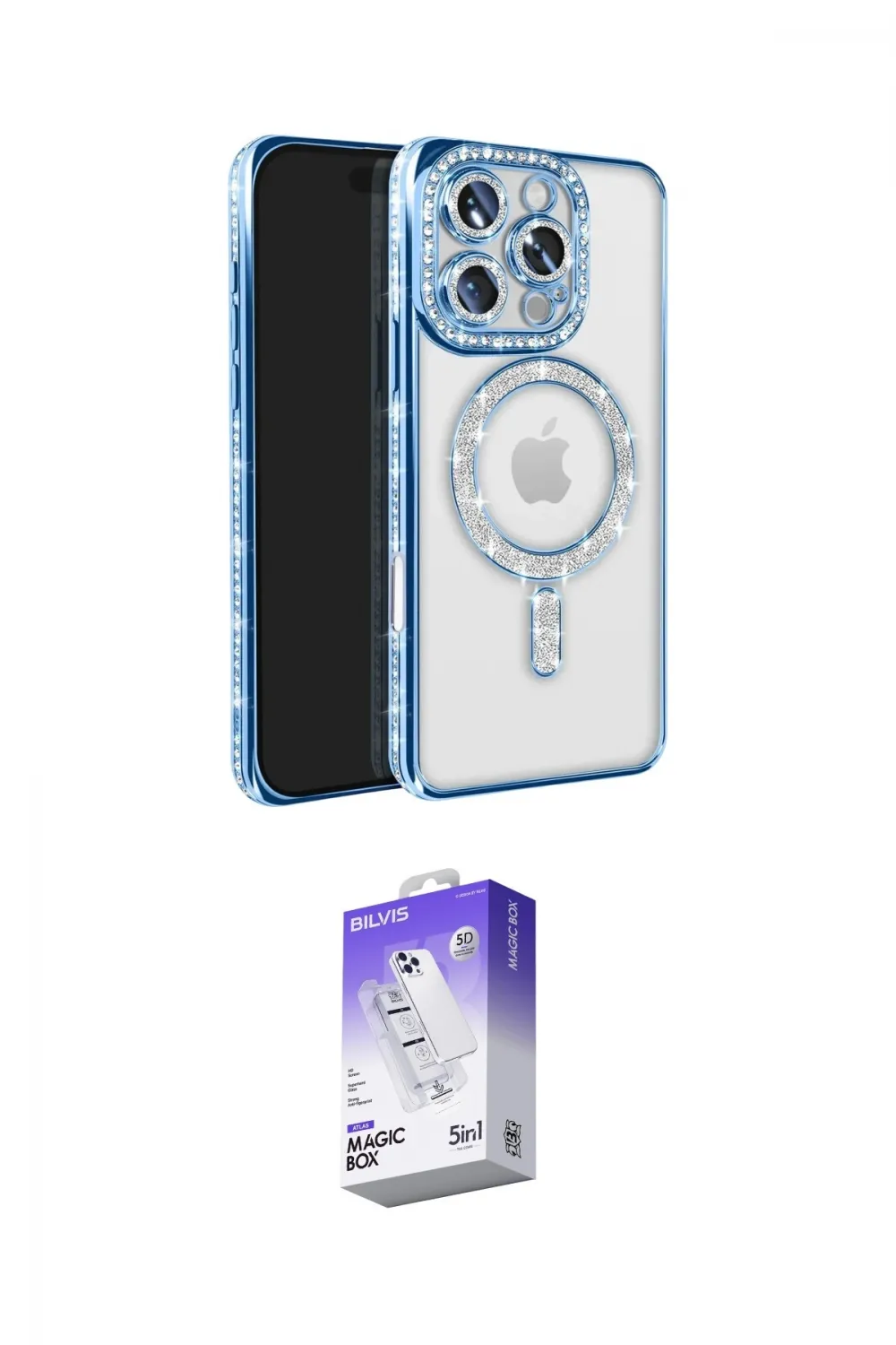 ieg™ iPhone 16 Pro Max Kılıf Zirve Doku Prime - Siyah Bilvis 5in1 3D Magic Cam Ekran Koruyucu
