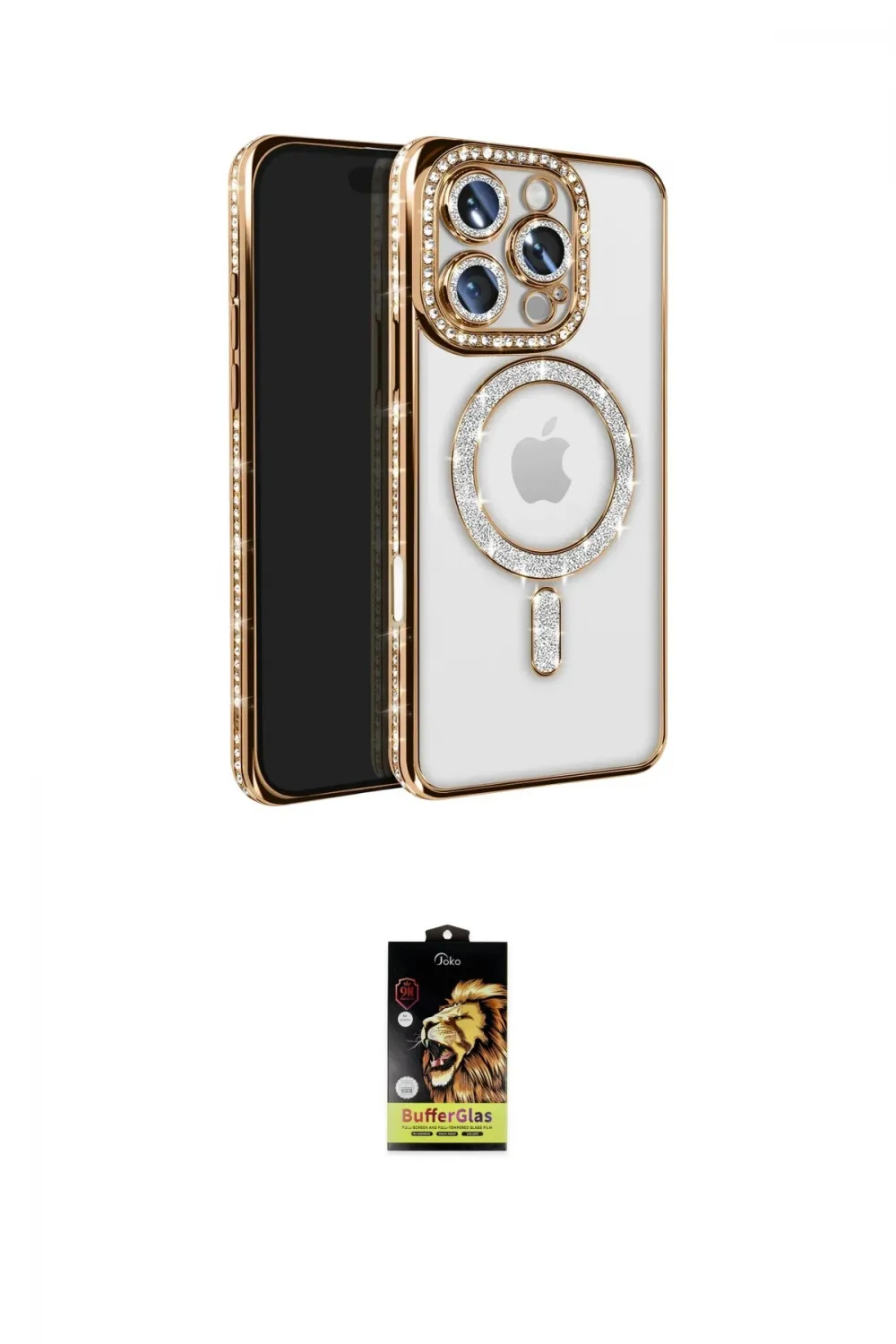 ieg™ iPhone 16 Pro Max Kılıf Zirve Doku Prime - Siyah Buffer Cam Ekran Koruyucu