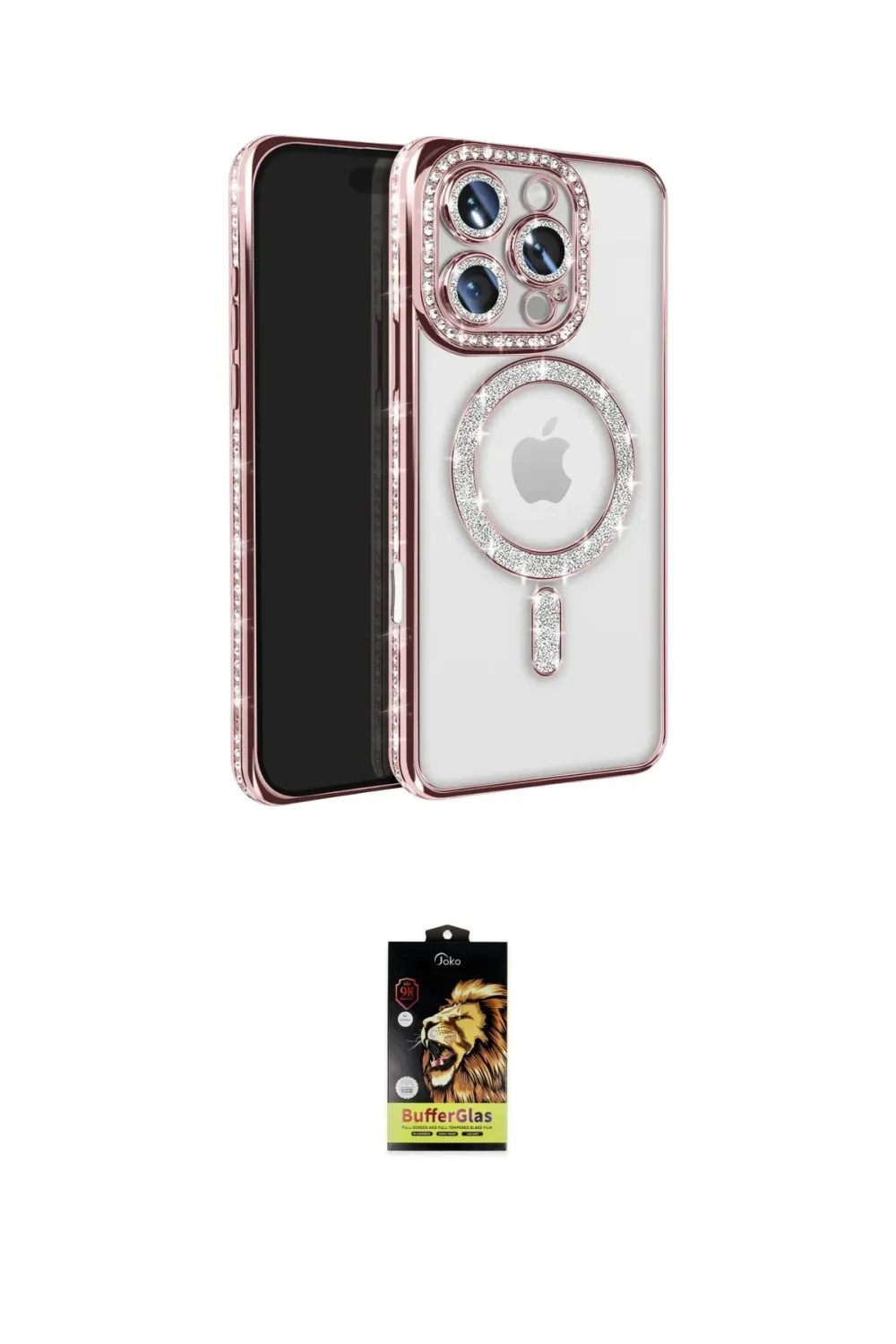 ieg™ iPhone 16 Pro Max Kılıf Zirve Doku Prime - Siyah Buffer Cam Ekran Koruyucu