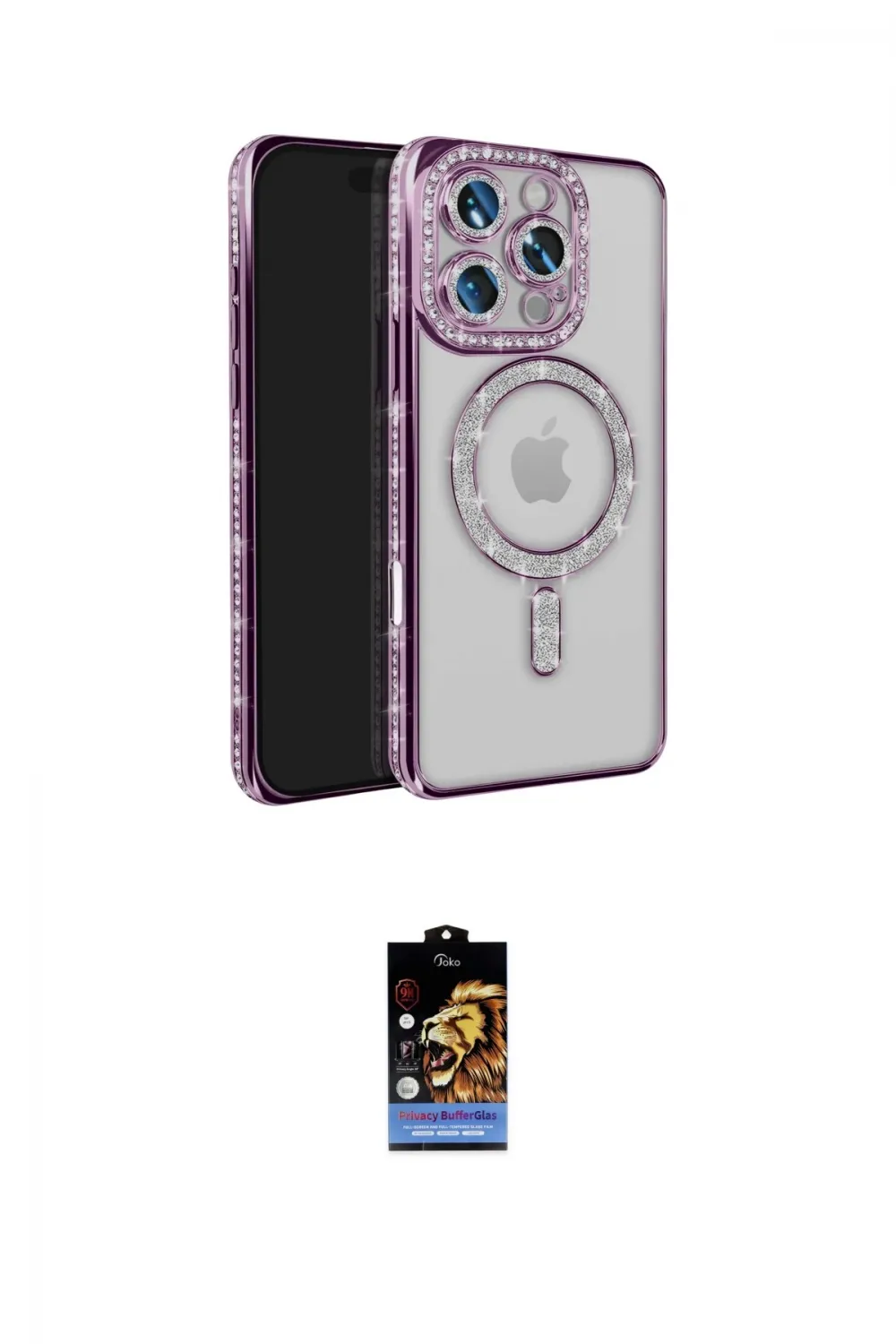 ieg™ iPhone 16 Pro Max Kılıf Zirve Doku Prime - Siyah Buffer Hayalet Cam Ekran Koruyucu