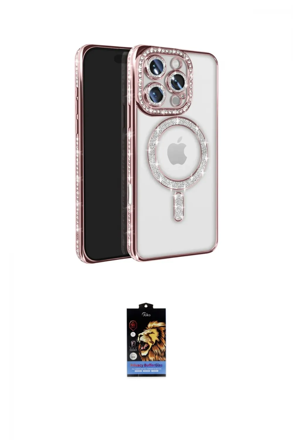 ieg™ iPhone 16 Pro Max Kılıf Zirve Doku Prime - Siyah Buffer Hayalet Cam Ekran Koruyucu