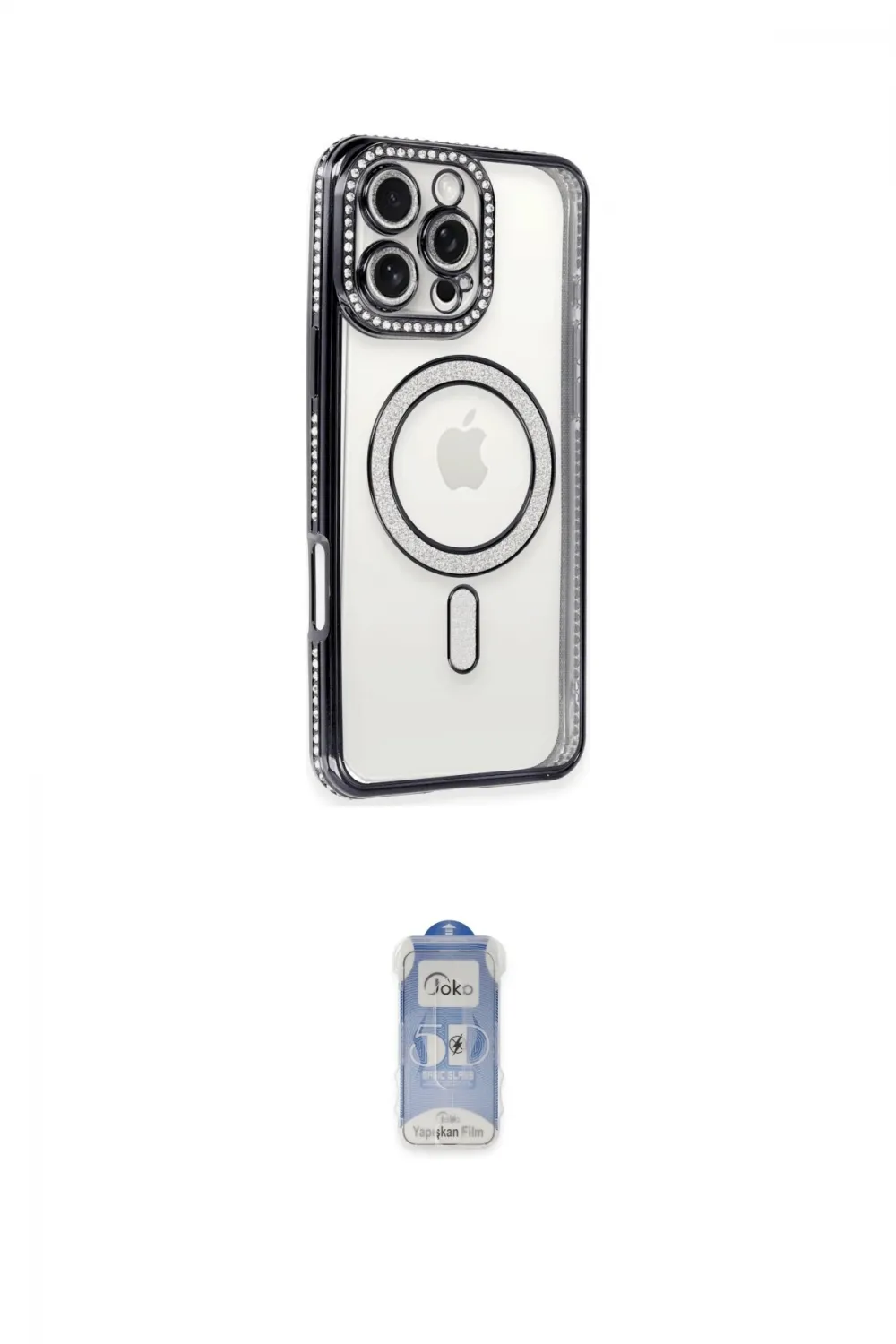 ieg™ iPhone 16 Pro Max Kılıf Zirve Doku Prime - Siyah Joko Magic 5D Cam