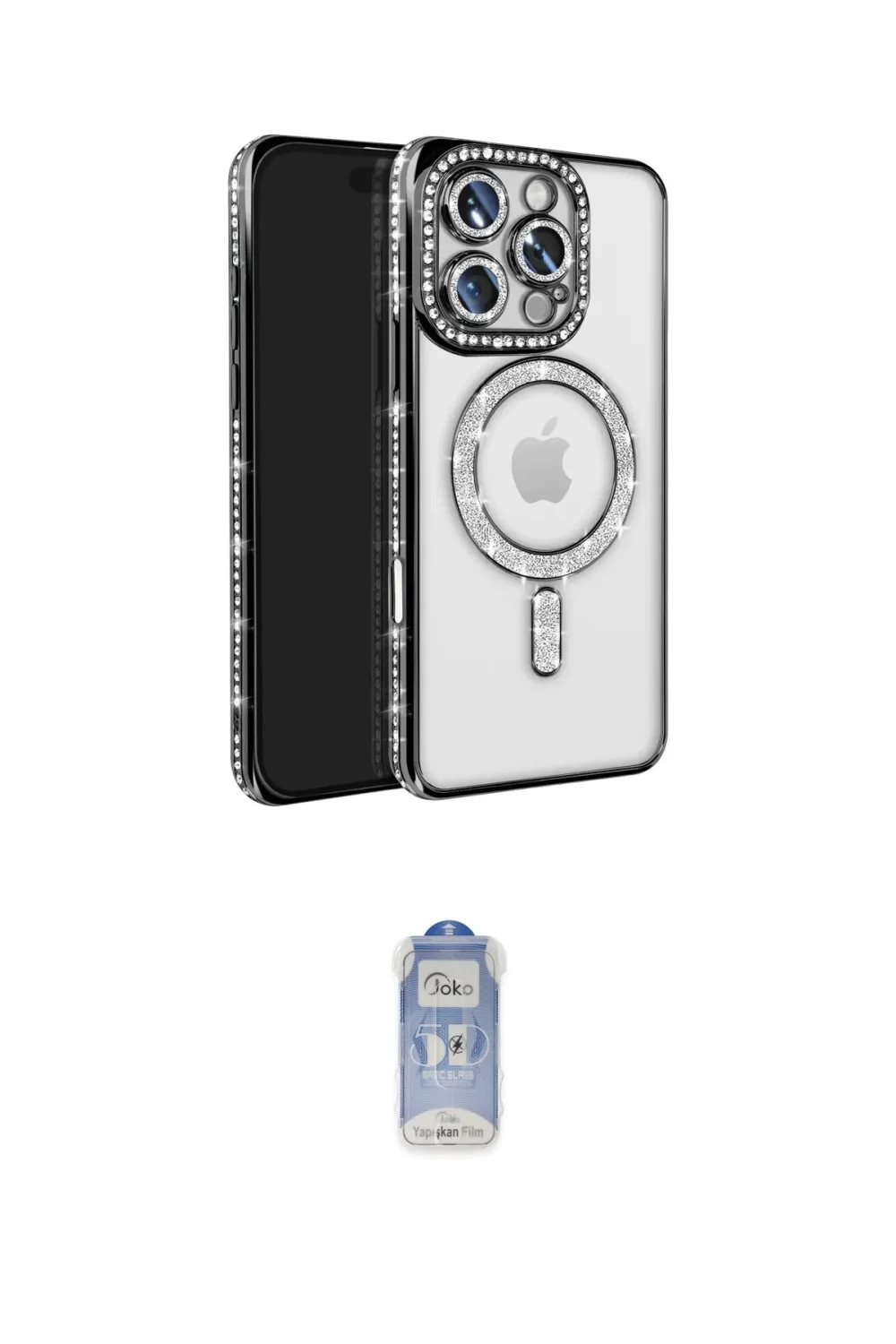 ieg™ iPhone 16 Pro Max Kılıf Zirve Doku Prime - Siyah Joko Magic 5D Cam