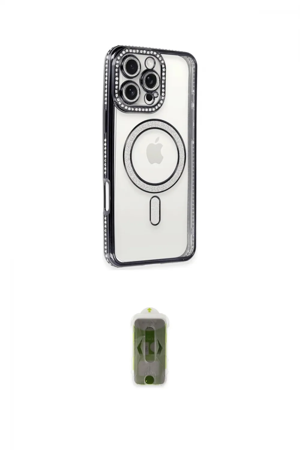ieg™ iPhone 16 Pro Max Kılıf Zirve Doku Prime - Siyah Joko Magic 5D Hayalet Cam