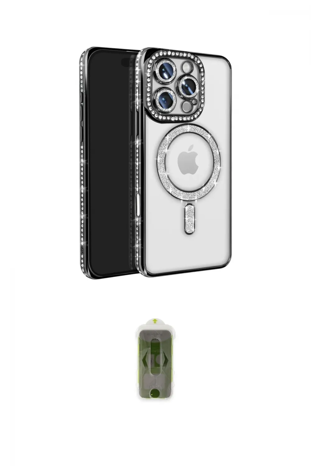 ieg™ iPhone 16 Pro Max Kılıf Zirve Doku Prime - Siyah Joko Magic 5D Hayalet Cam