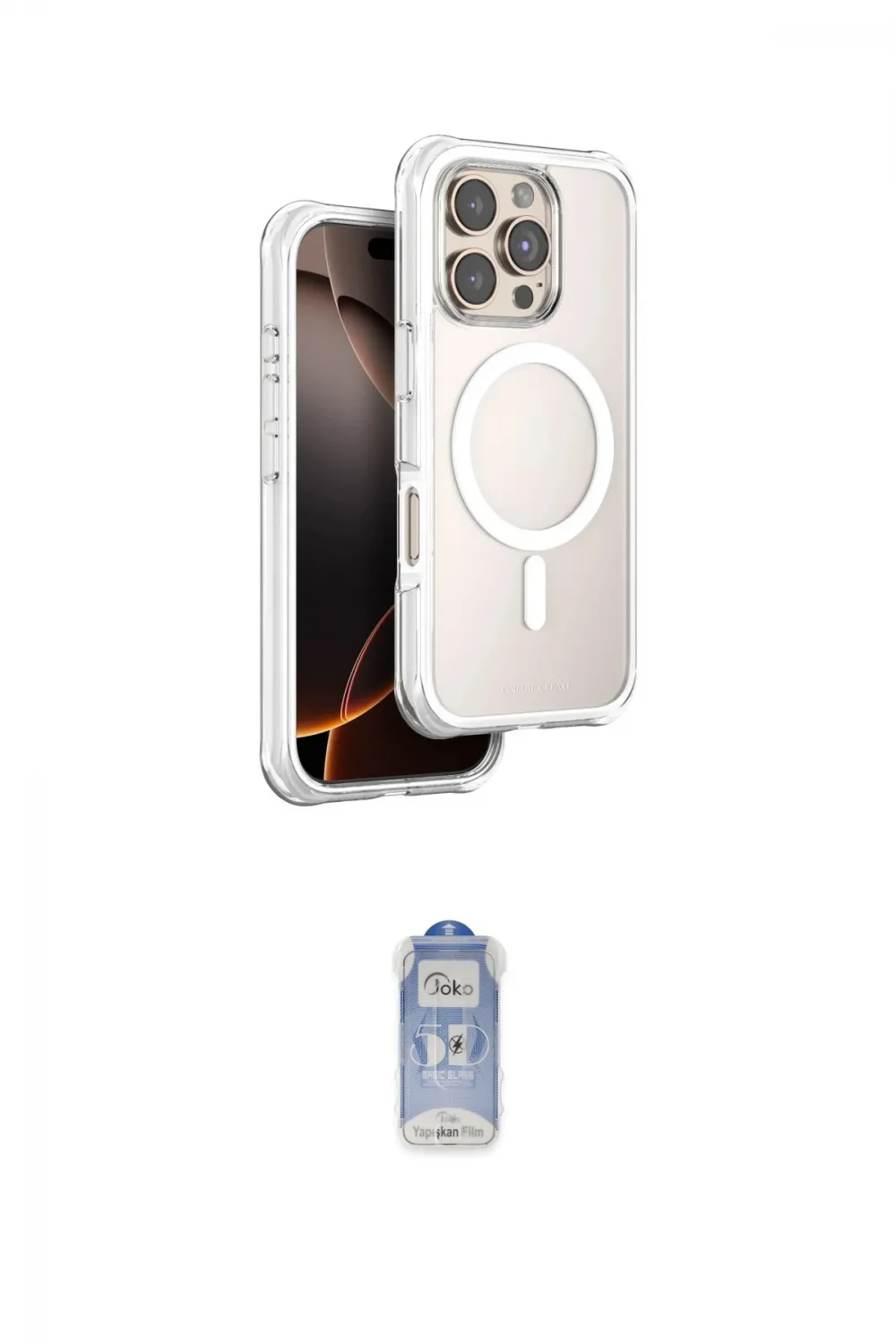 ieg™ iPhone 16 Pro Max Kılıf Zirve Klasik Prime - Siyah Joko Magic 5D Cam