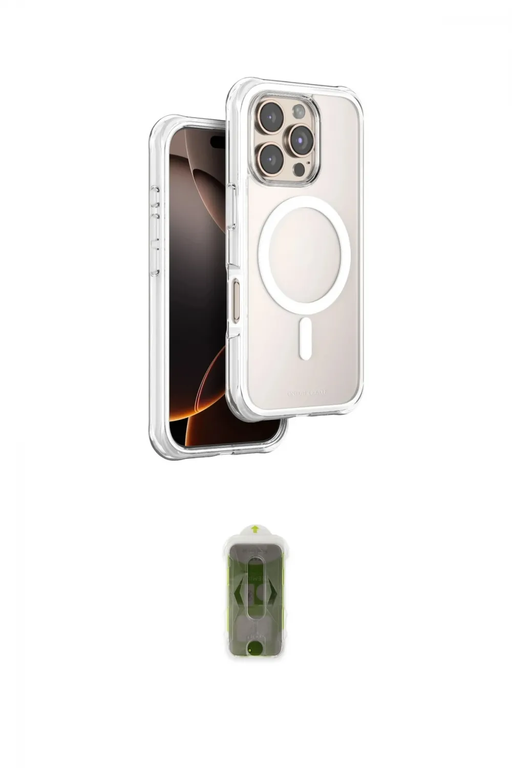 ieg™ iPhone 16 Pro Max Kılıf Zirve Klasik Prime - Siyah Joko Magic 5D Hayalet Cam