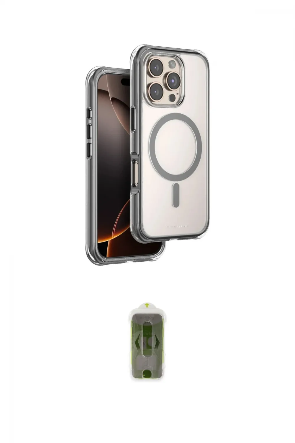 ieg™ iPhone 16 Pro Max Kılıf Zirve Klasik Prime - Siyah Joko Magic 5D Hayalet Cam