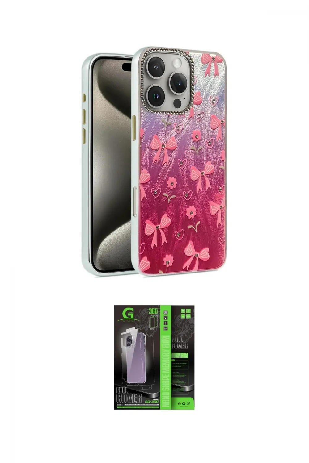 ieg™ iPhone 16 Pro Max Kılıf Zirve Modern Prime - Şeffaf 360 Full Body Arka Koruyucu