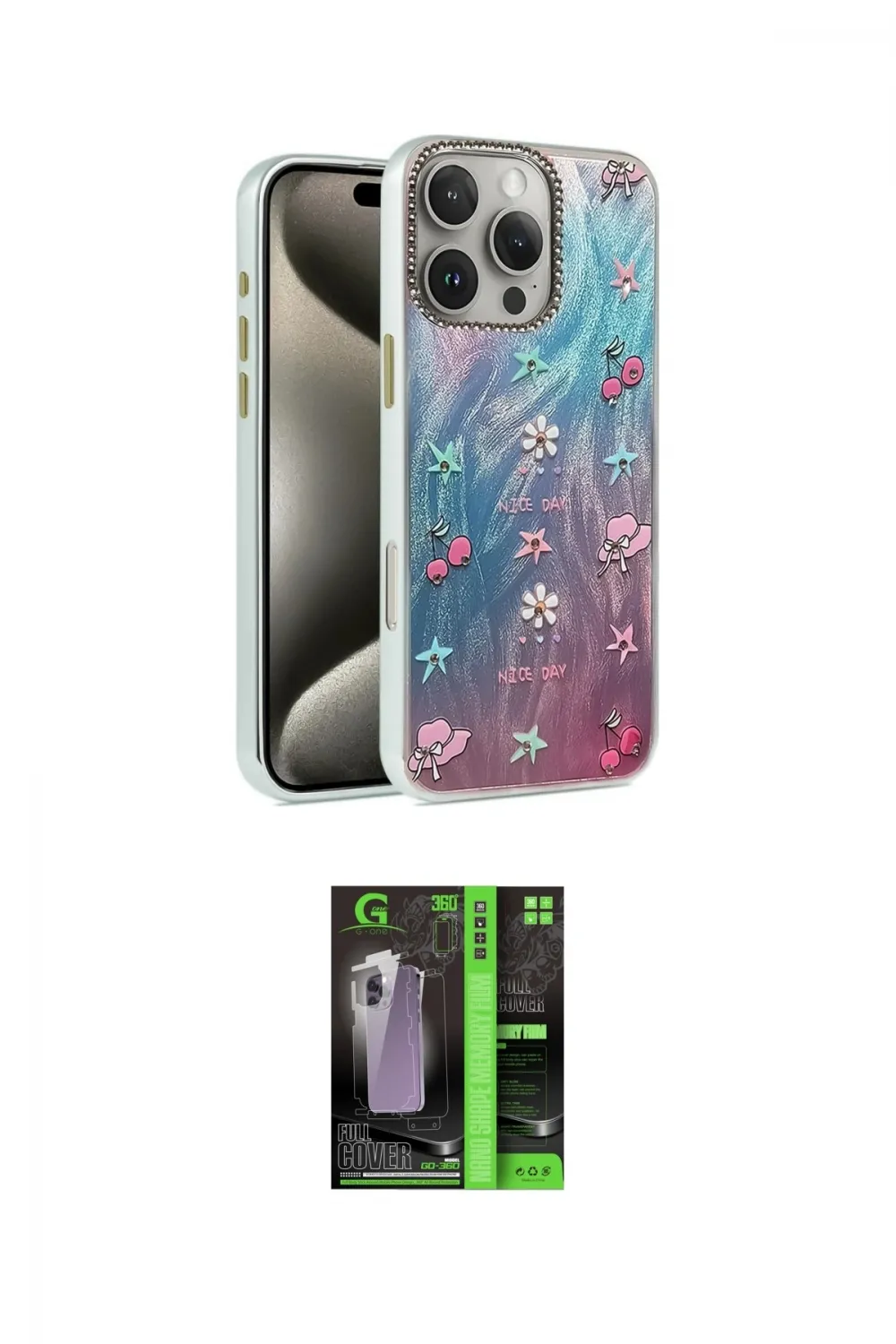 ieg™ iPhone 16 Pro Max Kılıf Zirve Modern Prime - Şeffaf 360 Full Body Arka Koruyucu