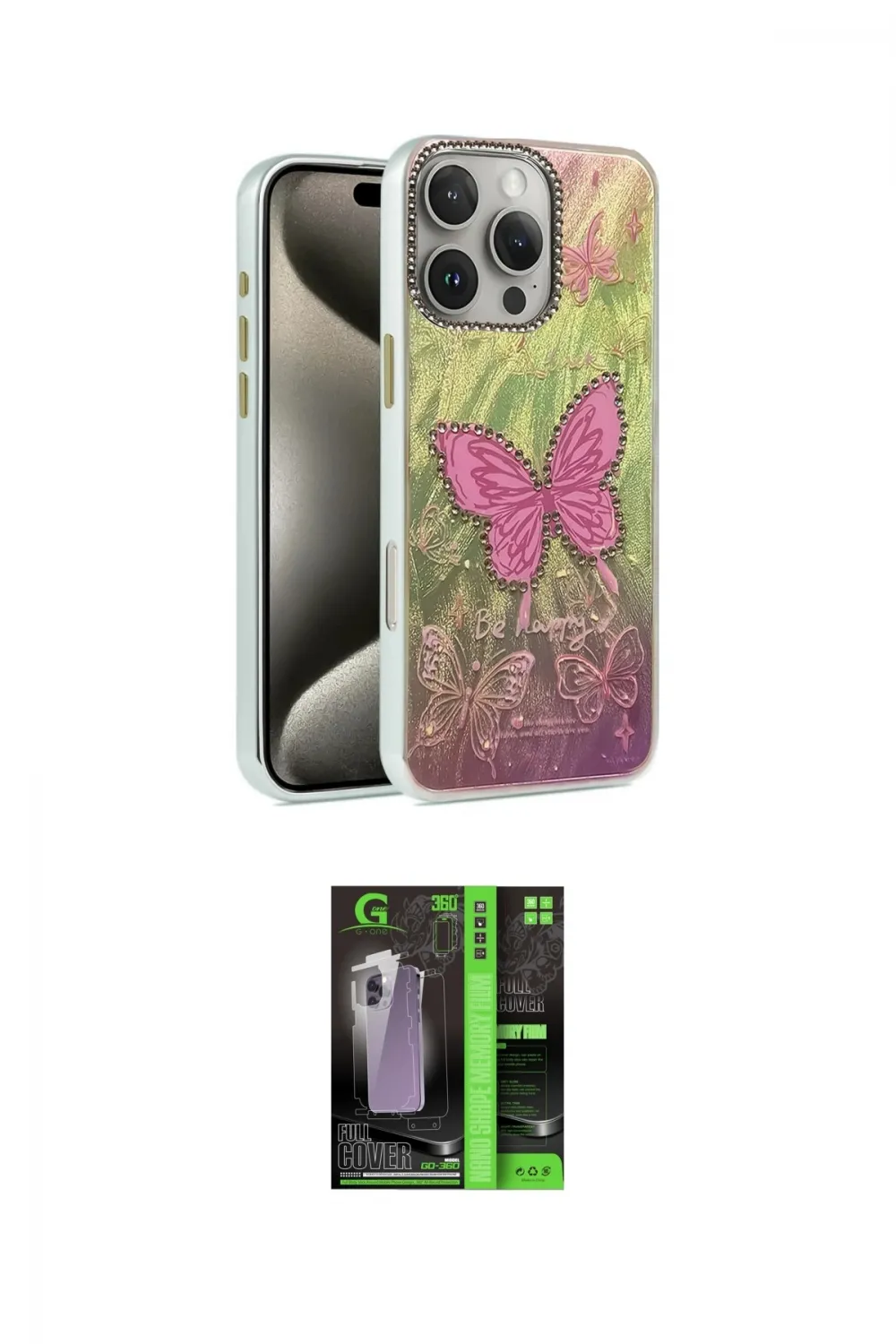 ieg™ iPhone 16 Pro Max Kılıf Zirve Modern Prime - Şeffaf 360 Full Body Arka Koruyucu