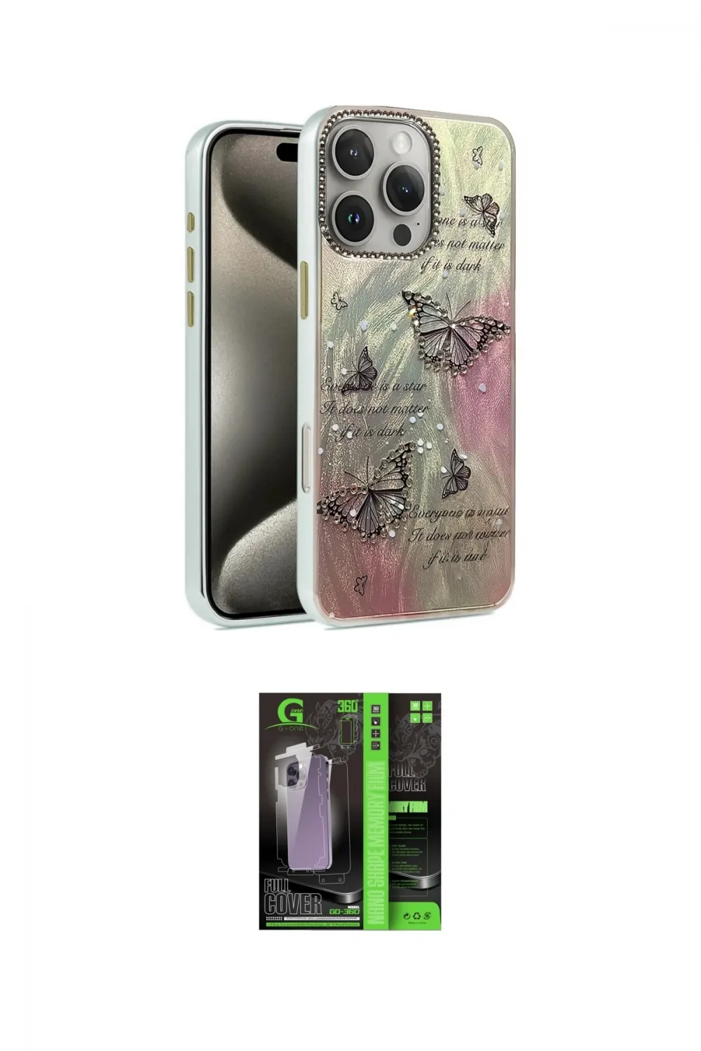 ieg™ iPhone 16 Pro Max Kılıf Zirve Modern Prime - Şeffaf 360 Full Body Arka Koruyucu