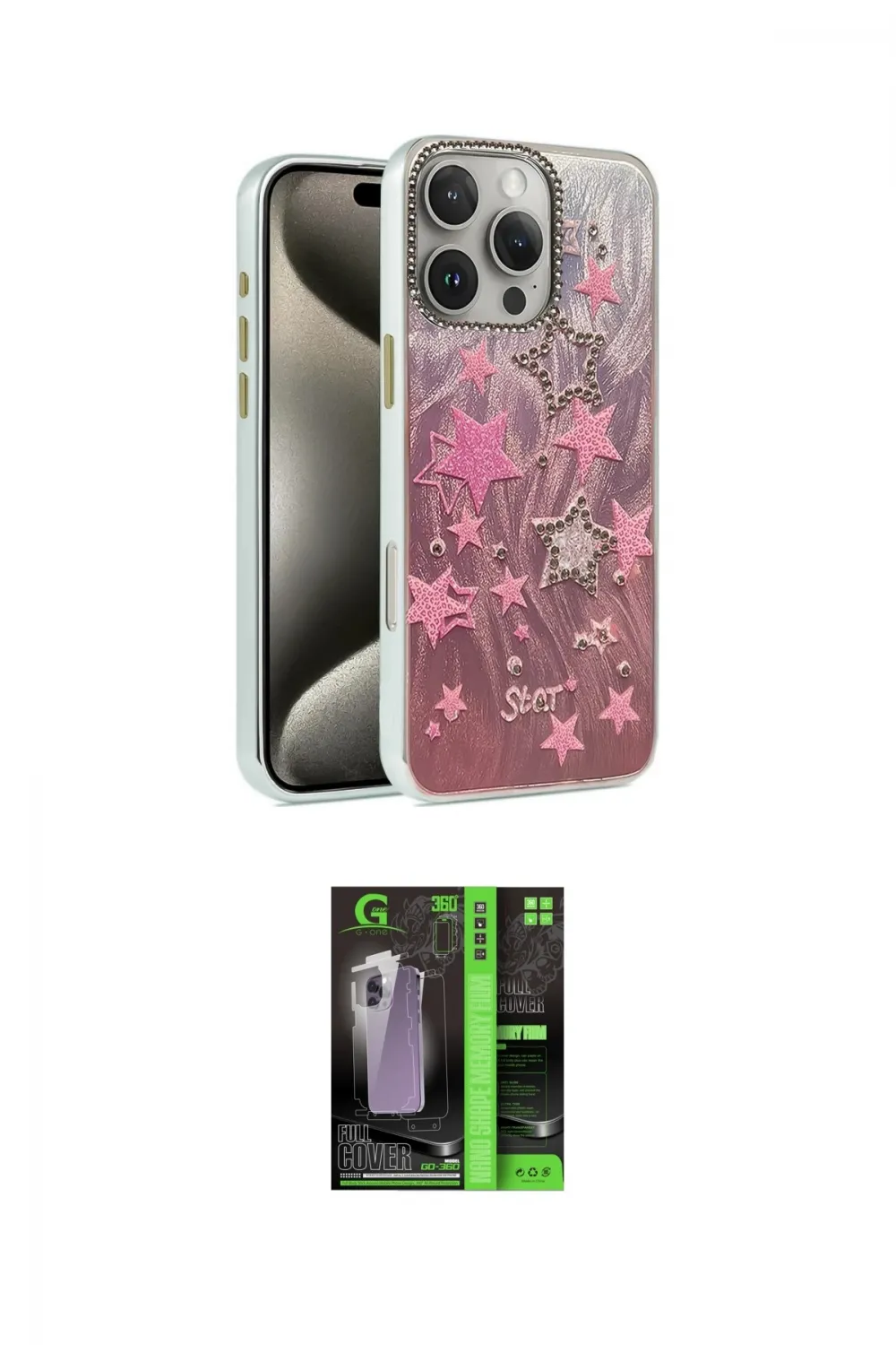 ieg™ iPhone 16 Pro Max Kılıf Zirve Modern Prime - Şeffaf 360 Full Body Arka Koruyucu