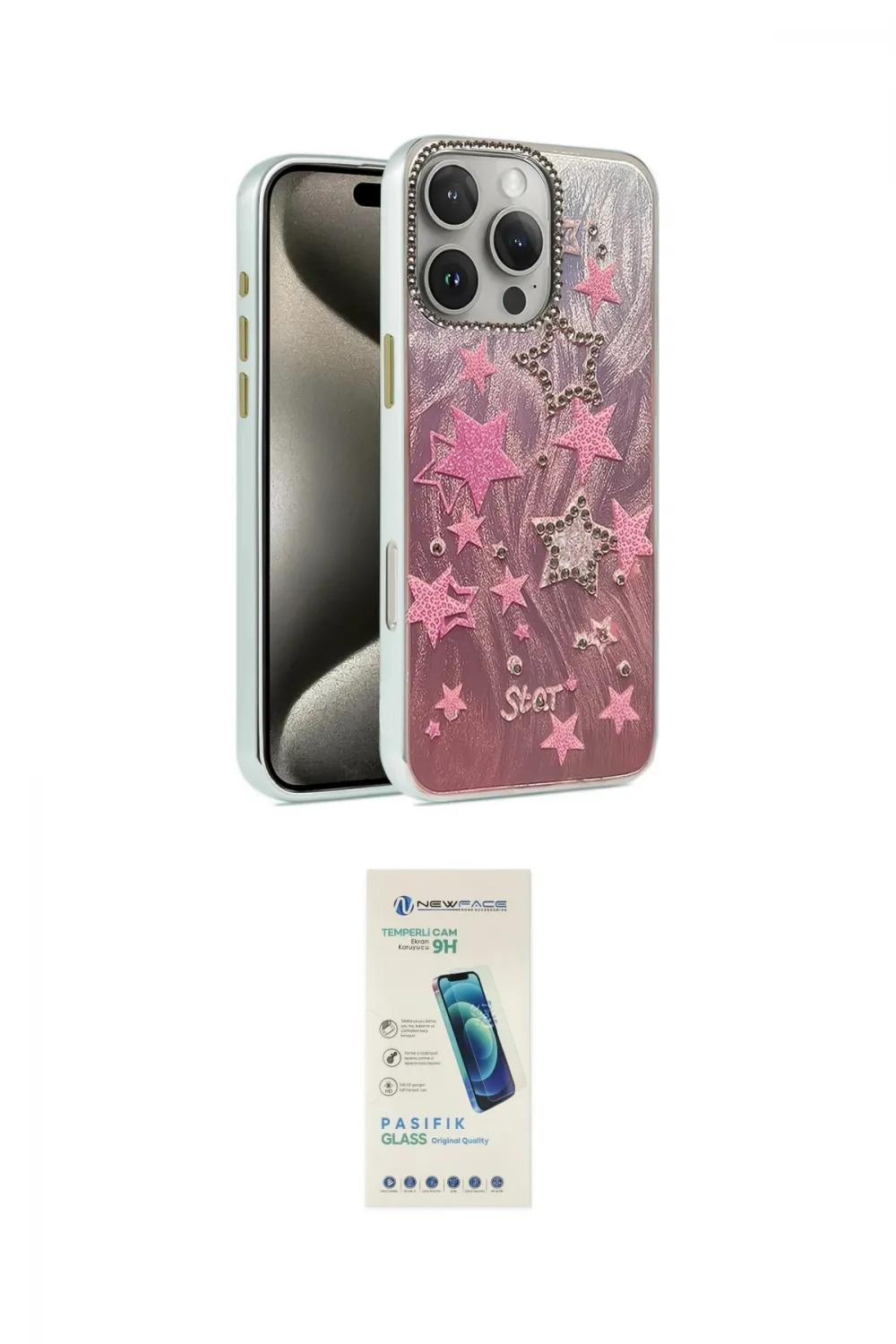 ieg™ iPhone 16 Pro Max Kılıf Zirve Modern Prime - Şeffaf Pasifik Cam Ekran Koruyucu