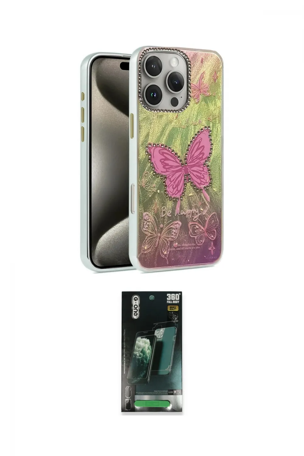 ieg™ iPhone 16 Pro Max Kılıf Zirve Modern Prime - Siyah 360 Mat Full Body Arka Koruyucu