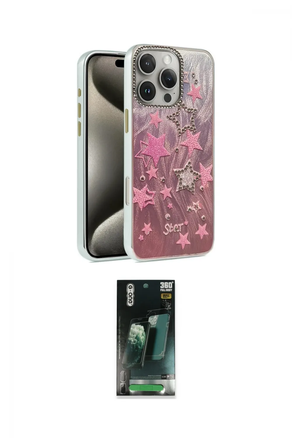 ieg™ iPhone 16 Pro Max Kılıf Zirve Modern Prime - Siyah 360 Mat Full Body Arka Koruyucu