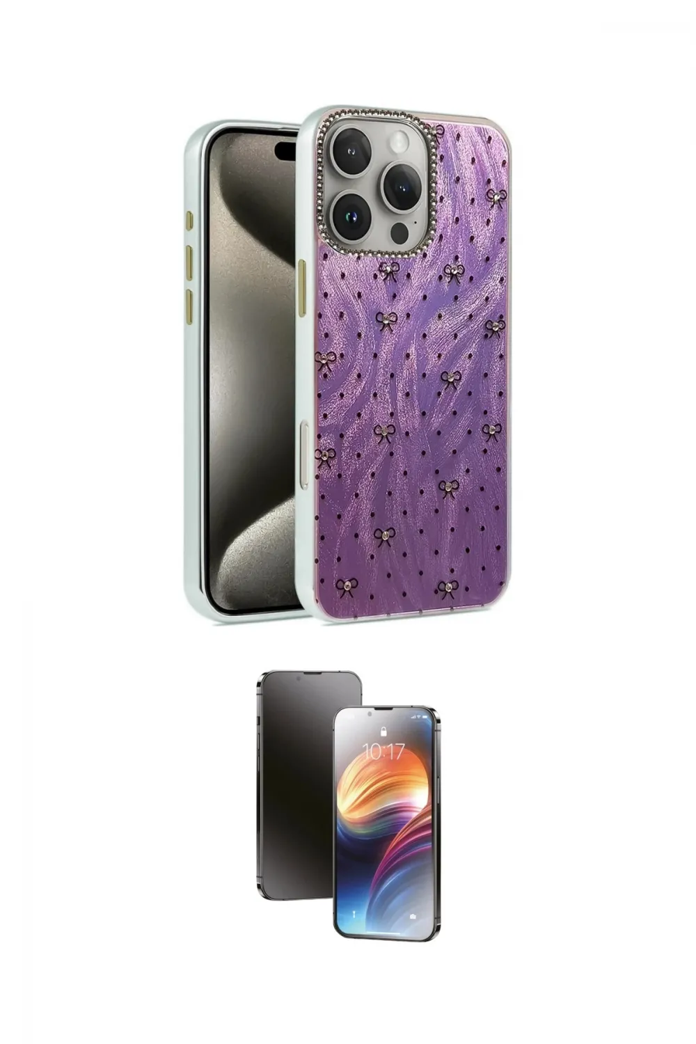 ieg™ iPhone 16 Pro Max Kılıf Zirve Modern Prime - Siyah 3D Antistatik Mat Seramik Nano Ekran Koruyucu