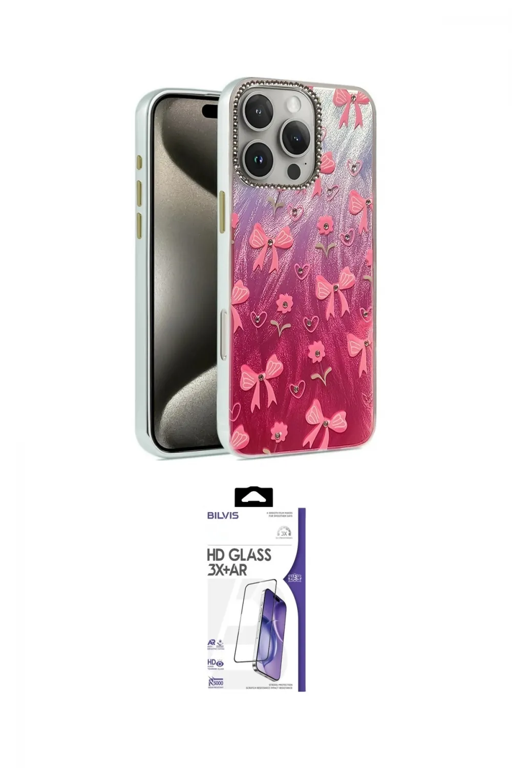 ieg™ iPhone 16 Pro Max Kılıf Zirve Modern Prime - Siyah Bilvis 3X AR HD Cam Ekran Koruyucu