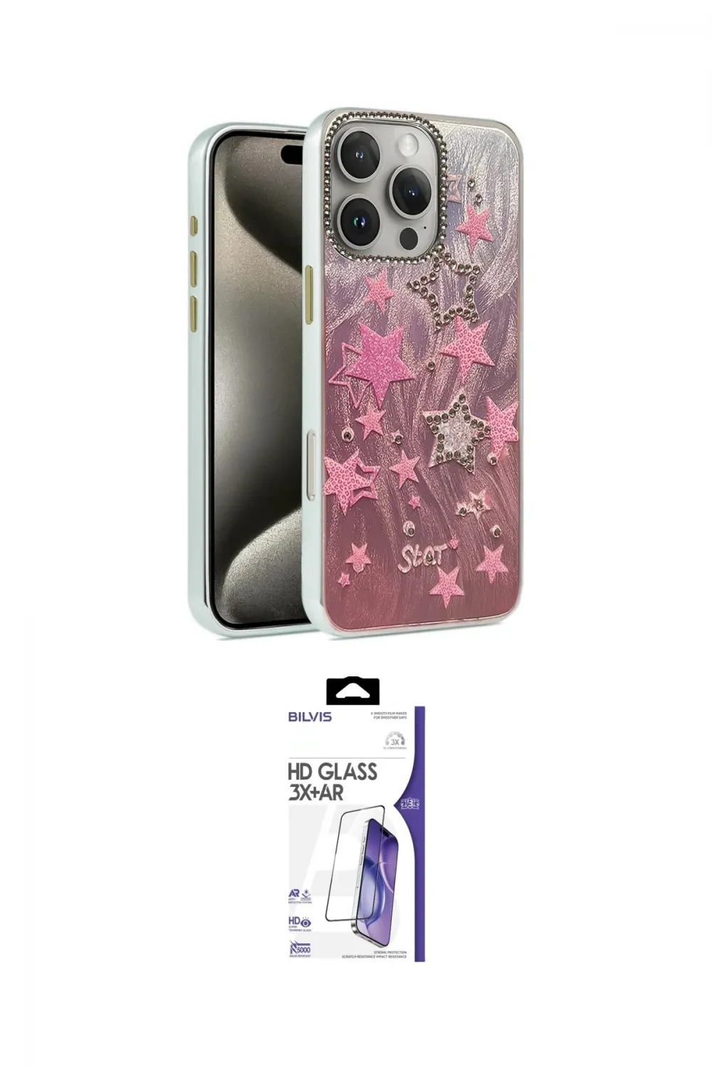 ieg™ iPhone 16 Pro Max Kılıf Zirve Modern Prime - Siyah Bilvis 3X AR HD Cam Ekran Koruyucu
