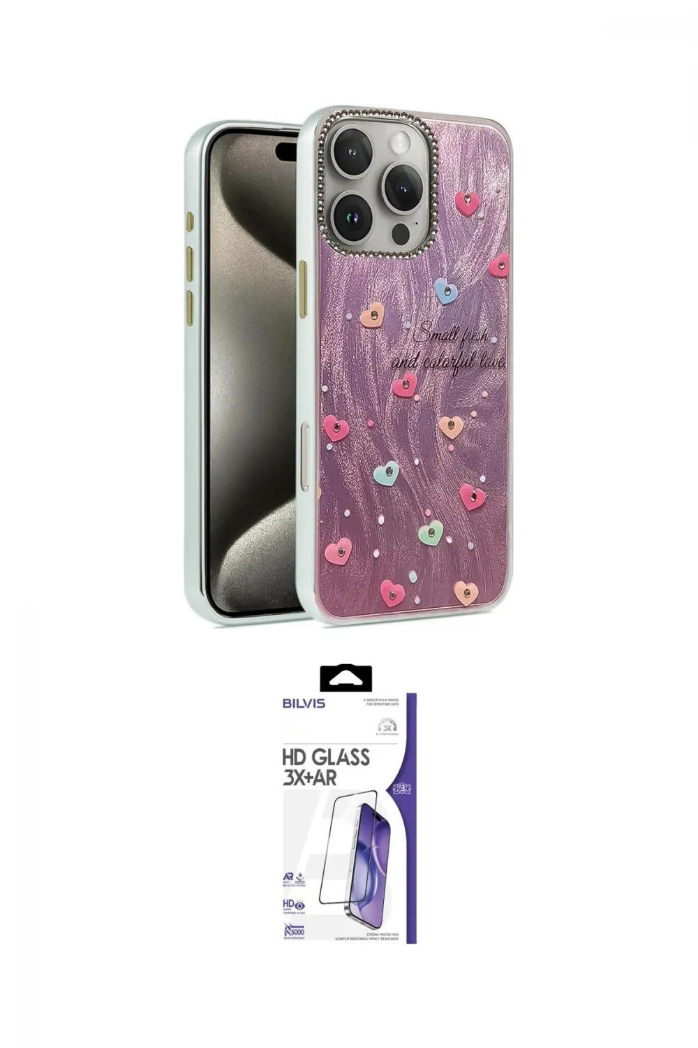 ieg™ iPhone 16 Pro Max Kılıf Zirve Modern Prime - Siyah Bilvis 3X AR HD Cam Ekran Koruyucu