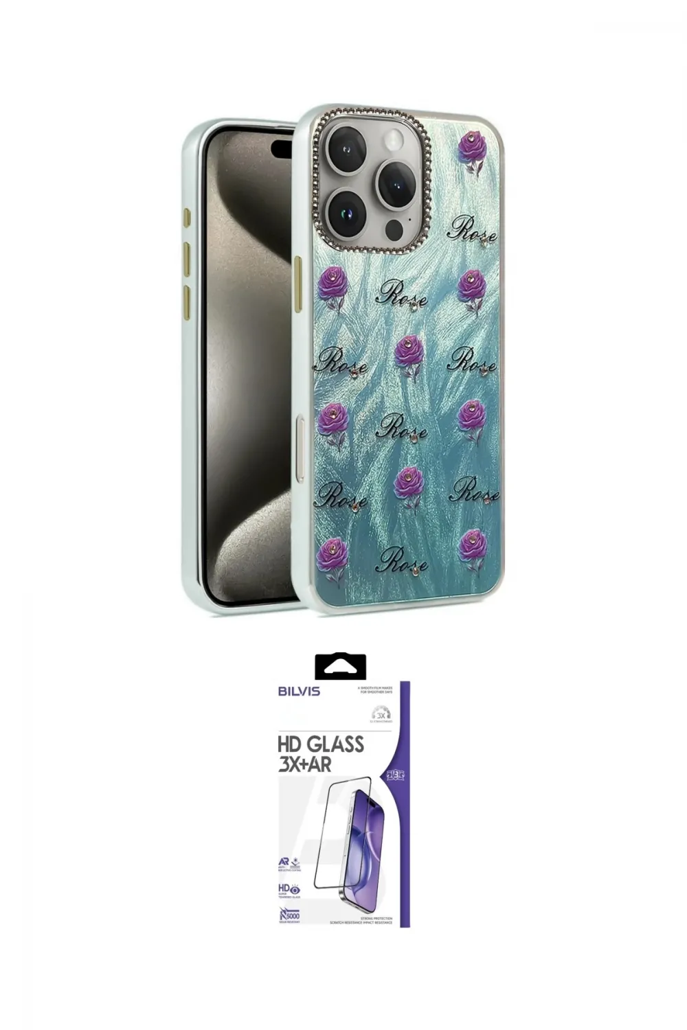 ieg™ iPhone 16 Pro Max Kılıf Zirve Modern Prime - Siyah Bilvis 3X AR HD Cam Ekran Koruyucu