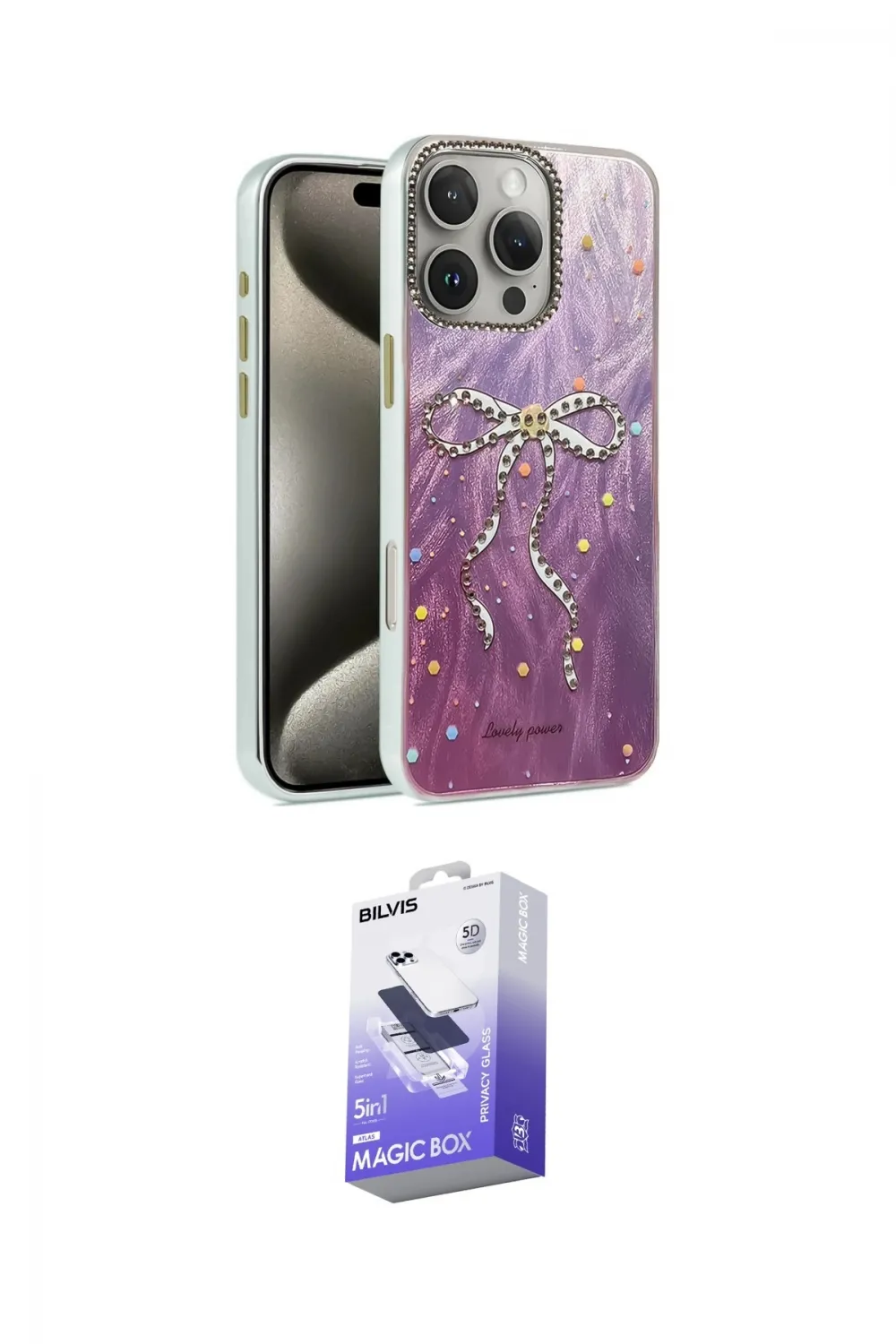 ieg™ iPhone 16 Pro Max Kılıf Zirve Modern Prime - Siyah Bilvis 5in1 5D Magic Hayalet Cam Ekran Koruyucu
