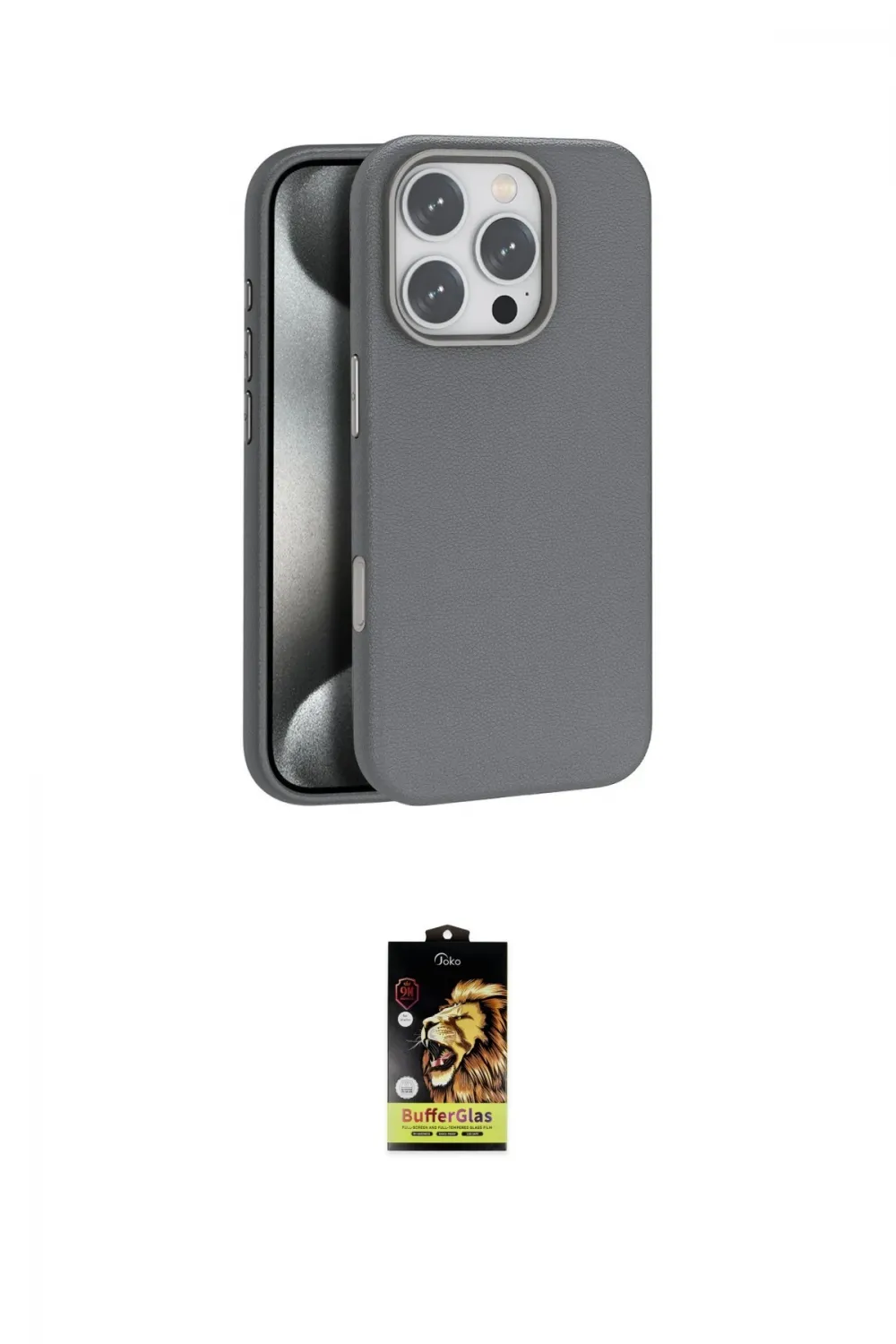 ieg™ iPhone 16 Pro Max Kılıf Zirve Modern Prime - Siyah Buffer Cam Ekran Koruyucu