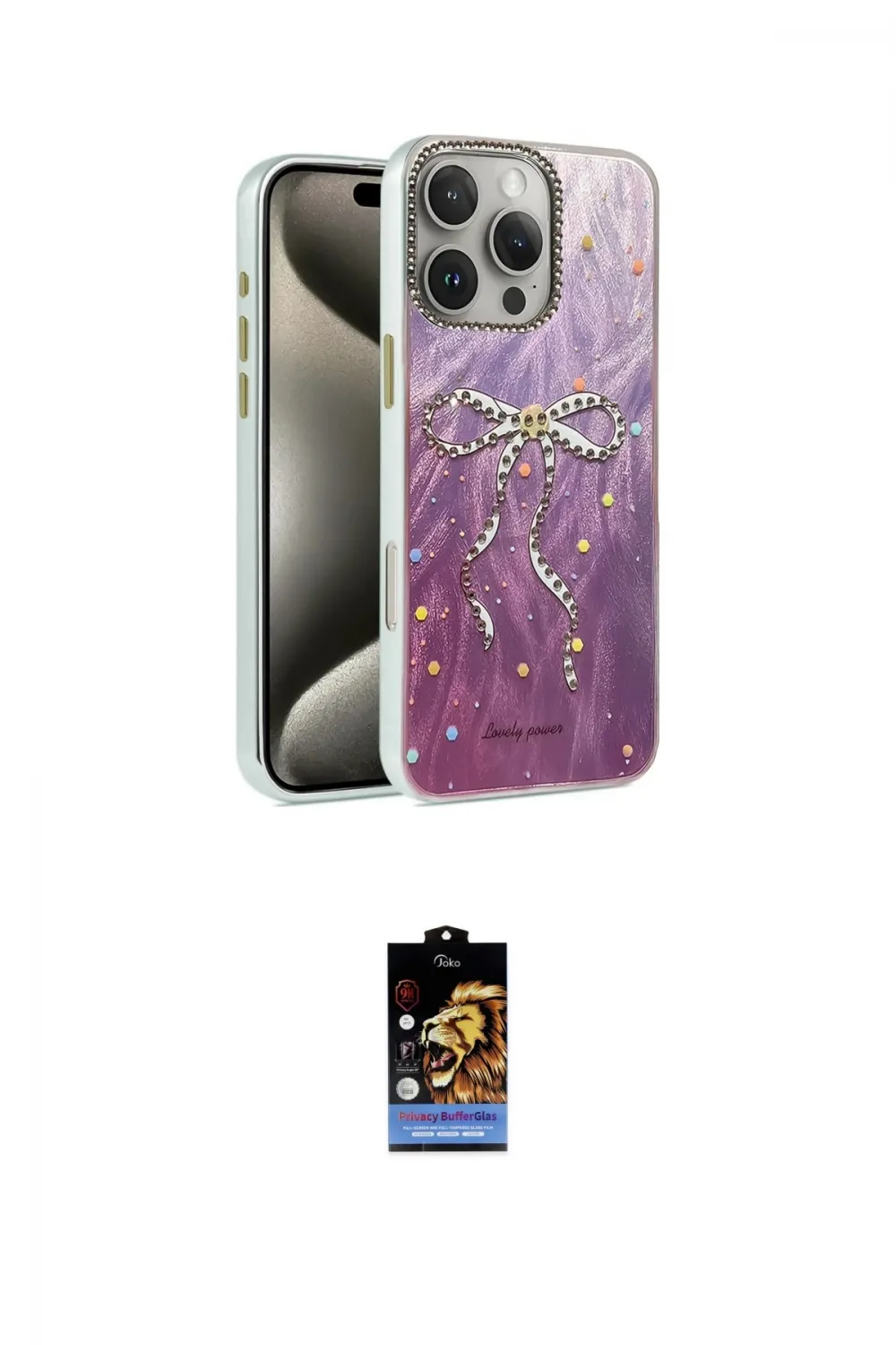 ieg™ iPhone 16 Pro Max Kılıf Zirve Modern Prime - Siyah Buffer Hayalet Cam Ekran Koruyucu