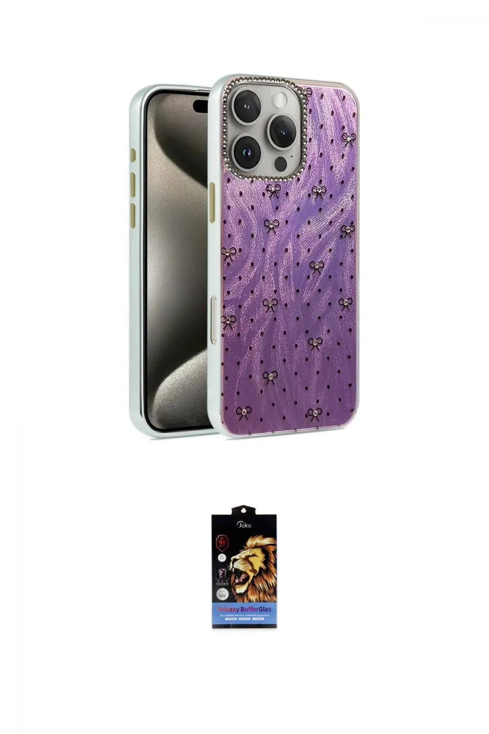 ieg™ iPhone 16 Pro Max Kılıf Zirve Modern Prime - Siyah Buffer Hayalet Cam Ekran Koruyucu