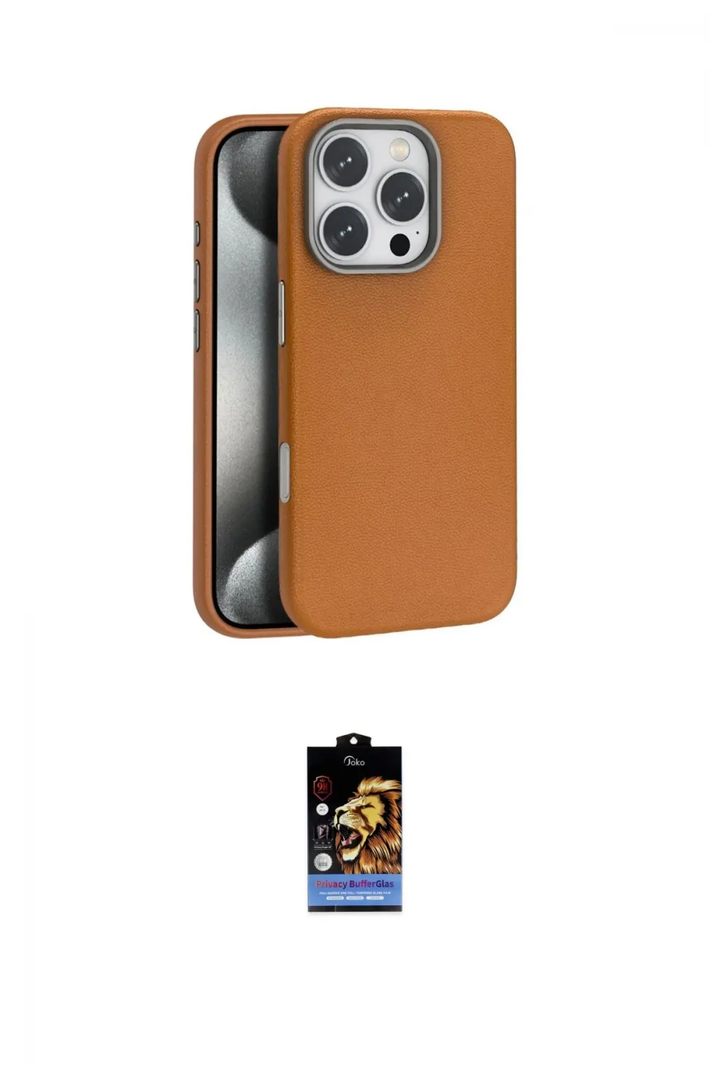 ieg™ iPhone 16 Pro Max Kılıf Zirve Modern Prime - Siyah Buffer Hayalet Cam Ekran Koruyucu
