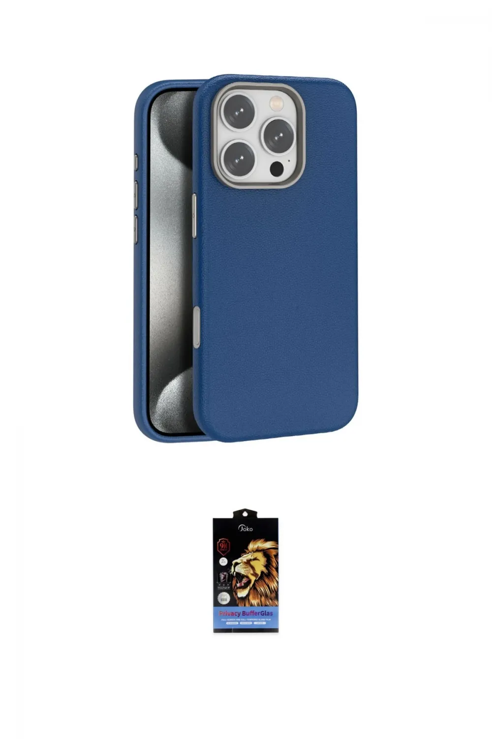 ieg™ iPhone 16 Pro Max Kılıf Zirve Modern Prime - Siyah Buffer Hayalet Cam Ekran Koruyucu
